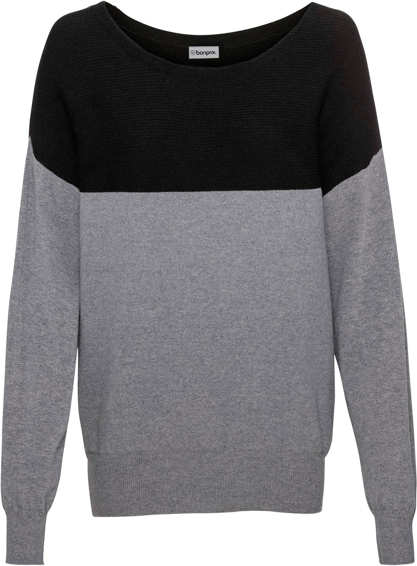 bonprix Pull en tricot »Oversize-Pullover« aus Viskose, Polyamid und Polyester, mit U-Boot-Ausschnitt