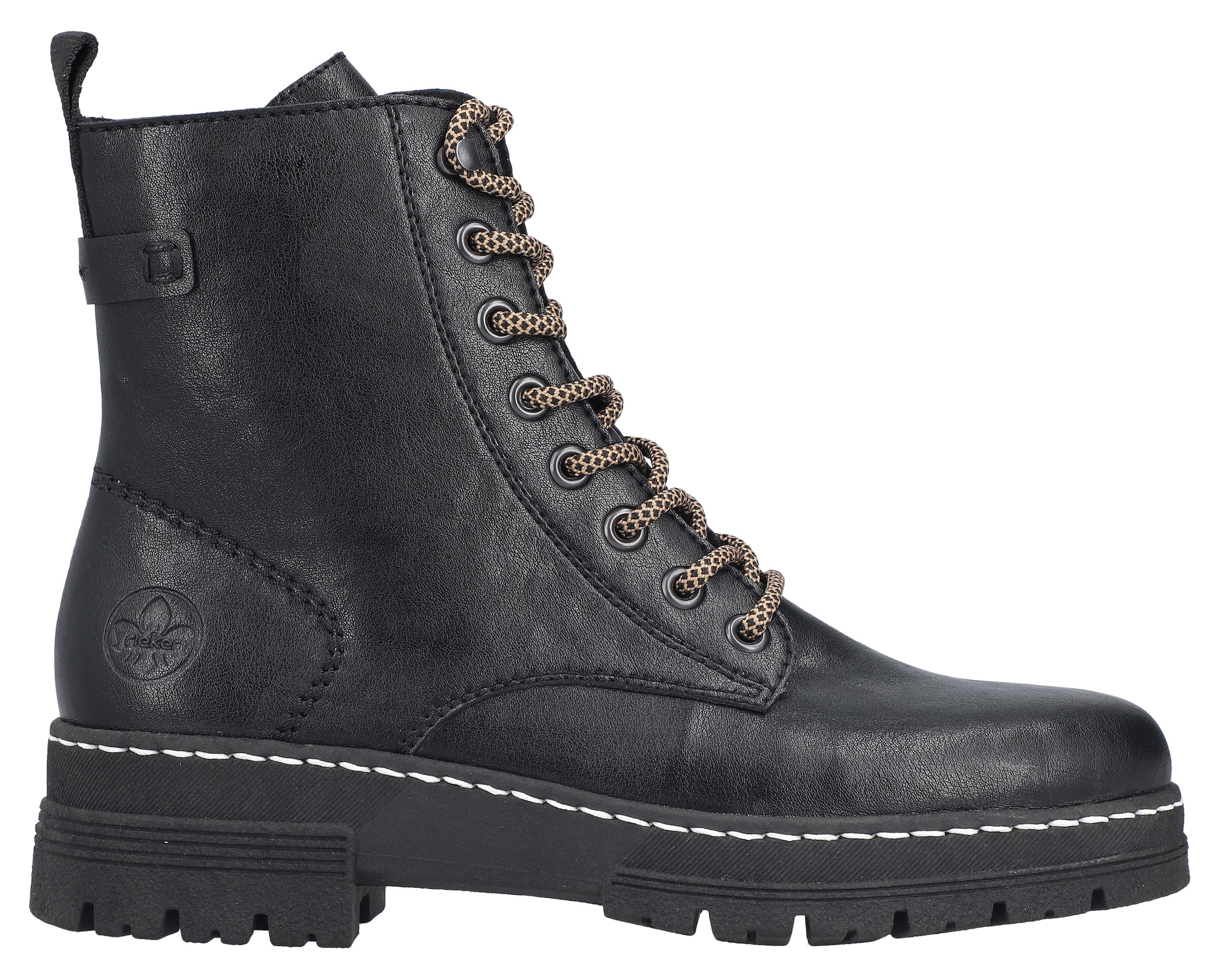 Rieker Schnürstiefelette  Schnürboots, Plateauboots, Profilsohle, mit Innenreissverschluss