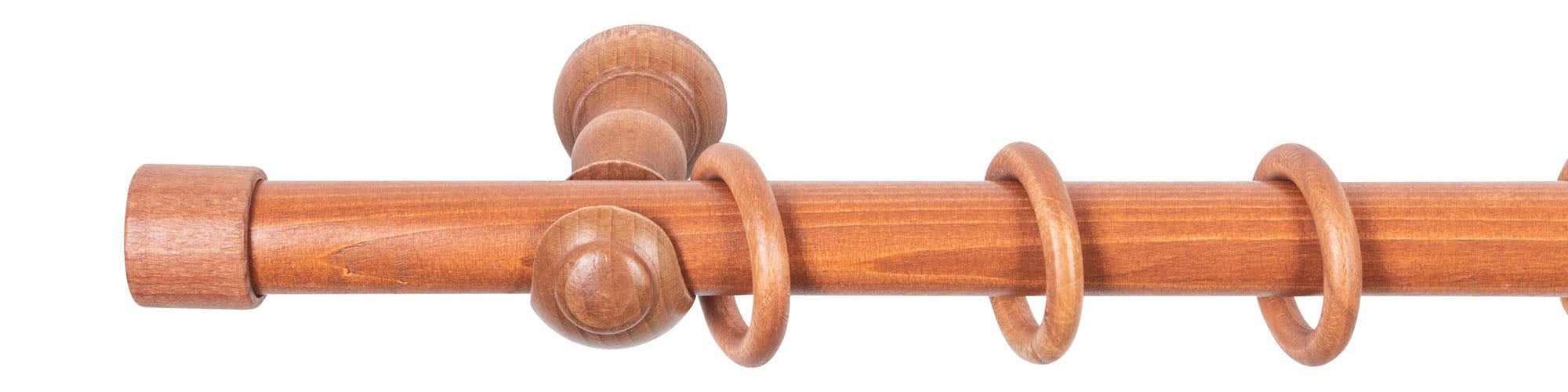SN DECO GROUP Gardinenstange »Cafiro« 1 läufig-läufig Fixmass 28 mm, Holz, verschiedene Längen und Farben, Komplettset