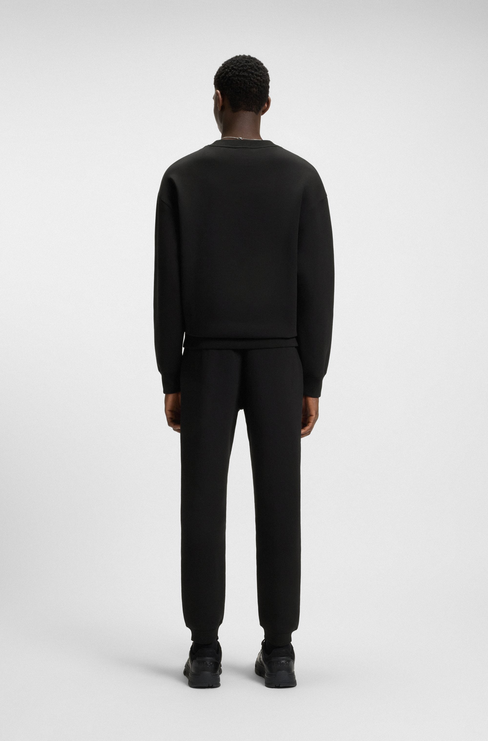 HUGO Pantalon sweat »Dimacs Metal Logo«  ceinture élastique avec cordon de serrage, coupe décontractée, mélange de coton