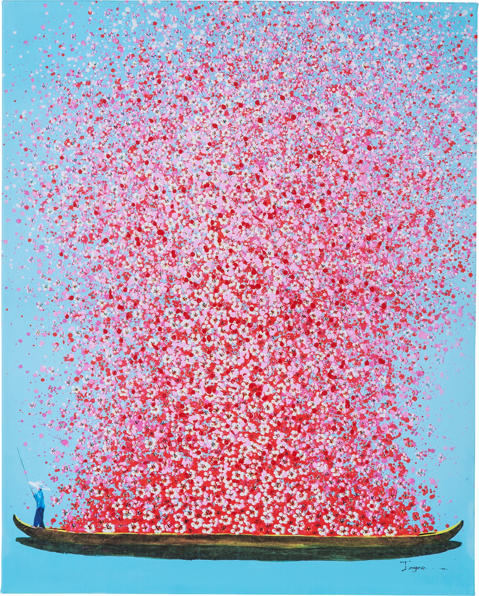 Kare Design Tableau sur toile »Bild Touched Flower Boat«