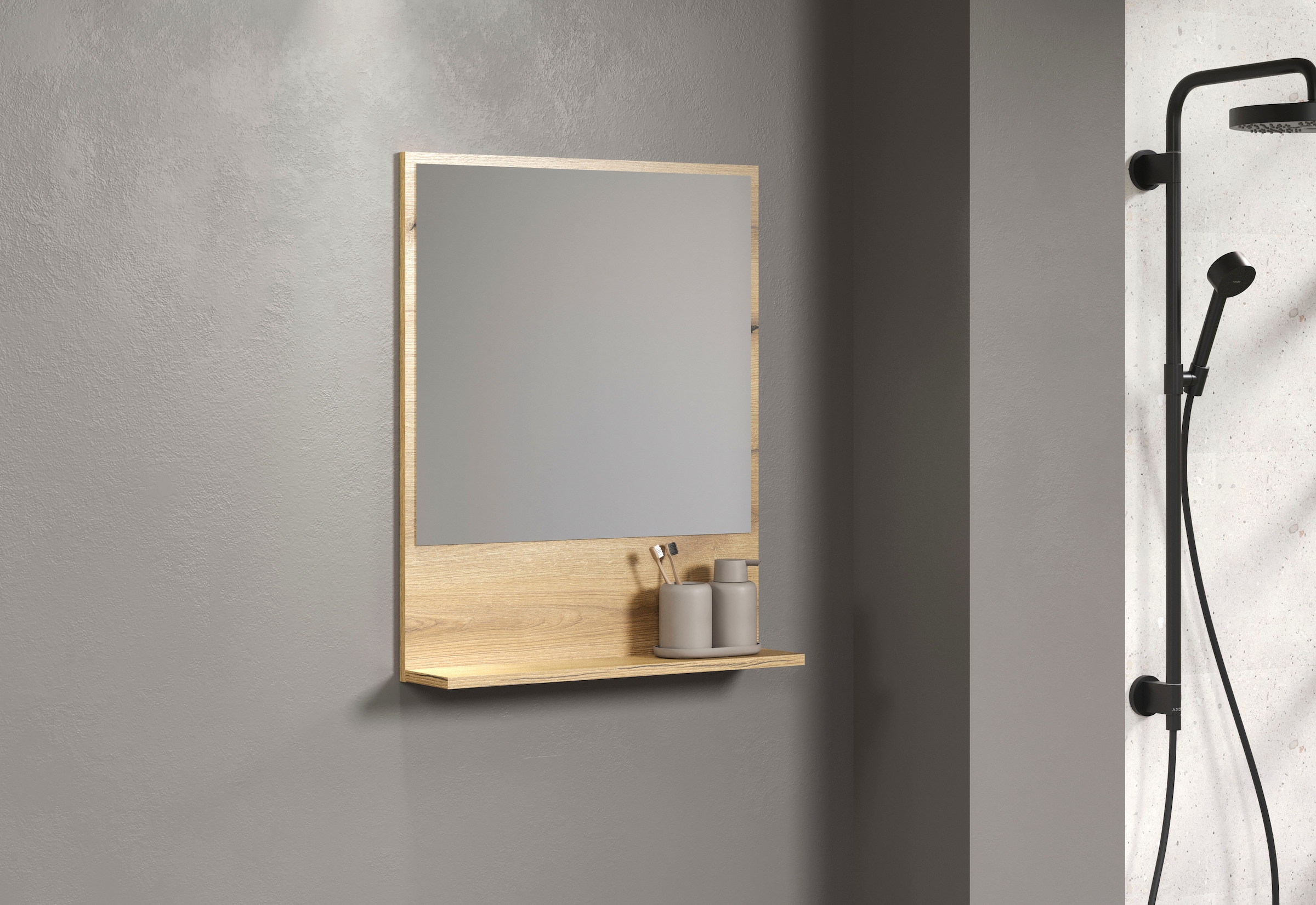 welltime Miroir de salle de bain »Amrum« Wandspiegel mit Ablage - (B/T/H) wahlweise 60 bis 80/14/74 cm