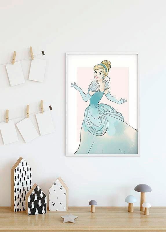Komar Image »Cinderella Beauty« Disney 1 cuis tlg. tableau mural décoratif pour chambre d'enfant - sans cadre