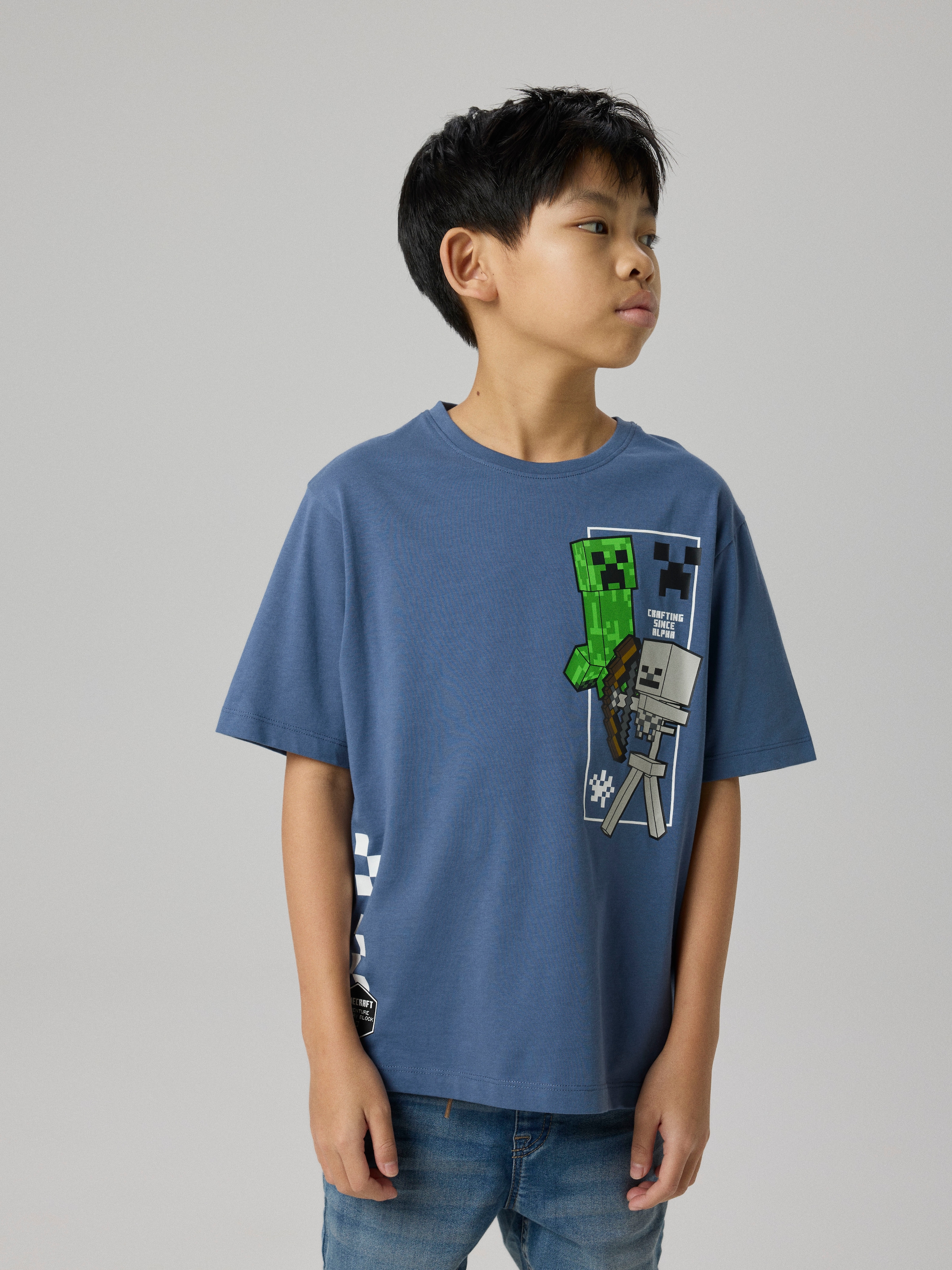 Name It T-Shirt »NKMJUN MINECRAFT SS NREG TOPBOX NOOS BIO« Baumwolle, regular fit
