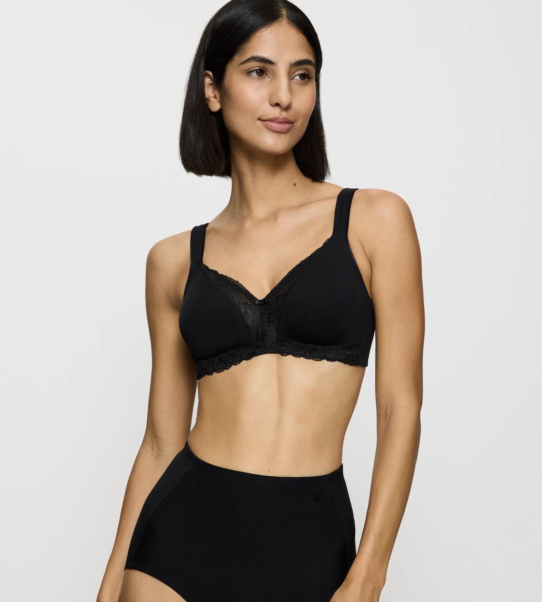 Triumph Soutien-gorge sans armatures »Modern Lace+Cotton« Embouts pointus, maintien ferme sans arceau, respirant, léger
