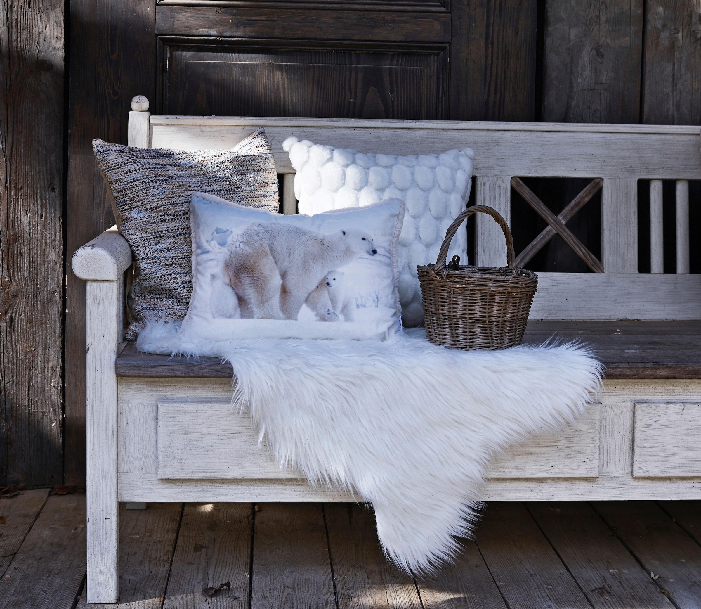 APELT Coussin décoratif »1418« Wendekissenhülle mit Füllung, 1 Stück