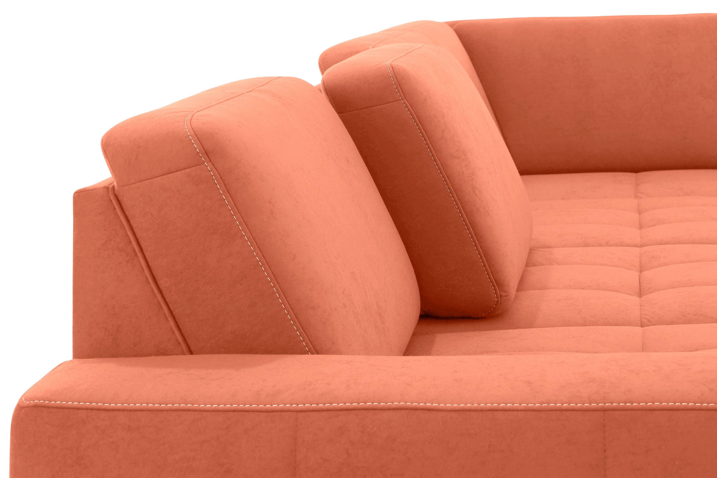 Home affaire Paysage de salon »Puccini U-Form« avec ressort, réglage de la profondeur d'assise, couture contrastée