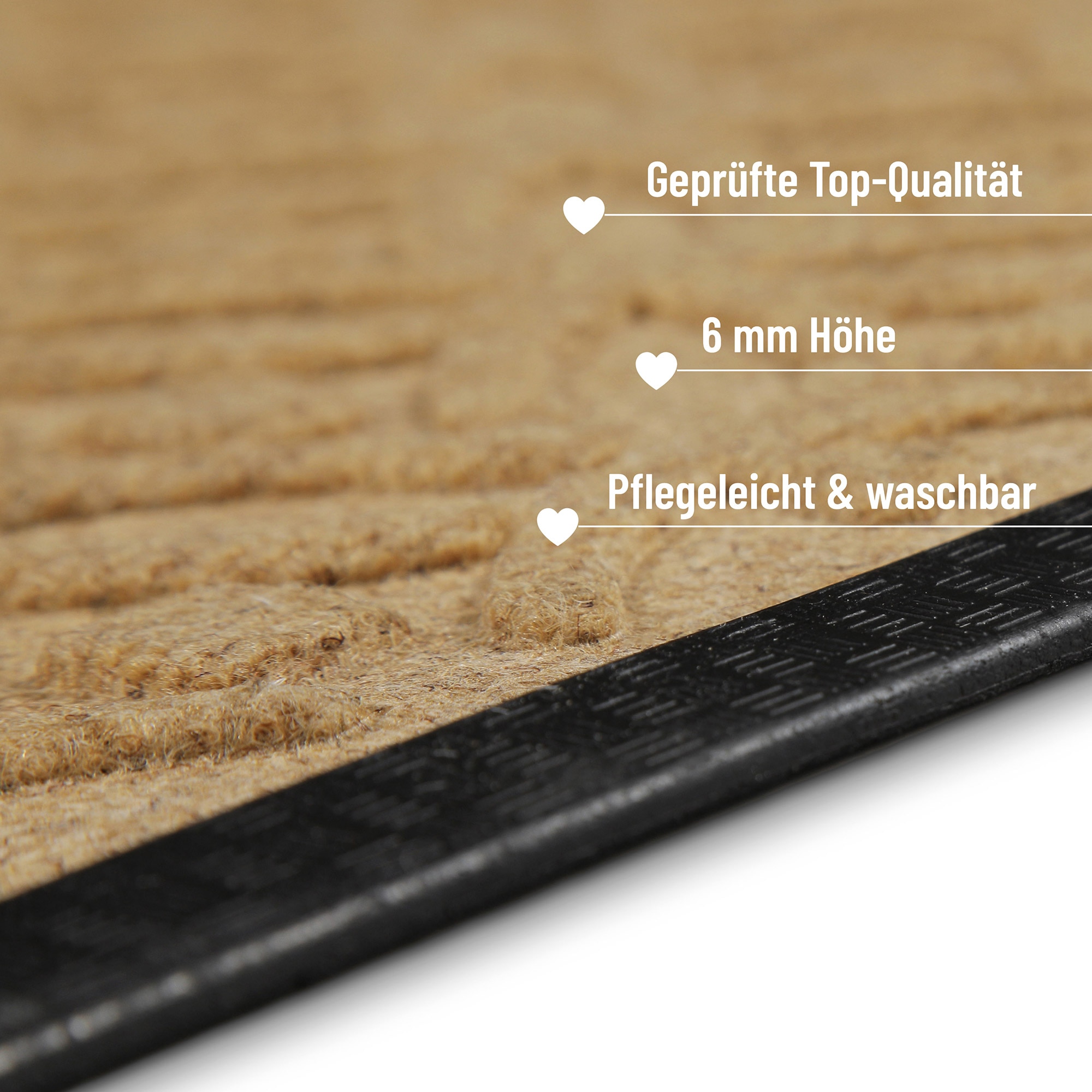 Wecon home Fussmatte »Midnight Mosaic« rechteckig 4 mm Höhe pflegeleicht, rutschfest, Ornamente, Innen & Aussen, Schmutzfangmatte