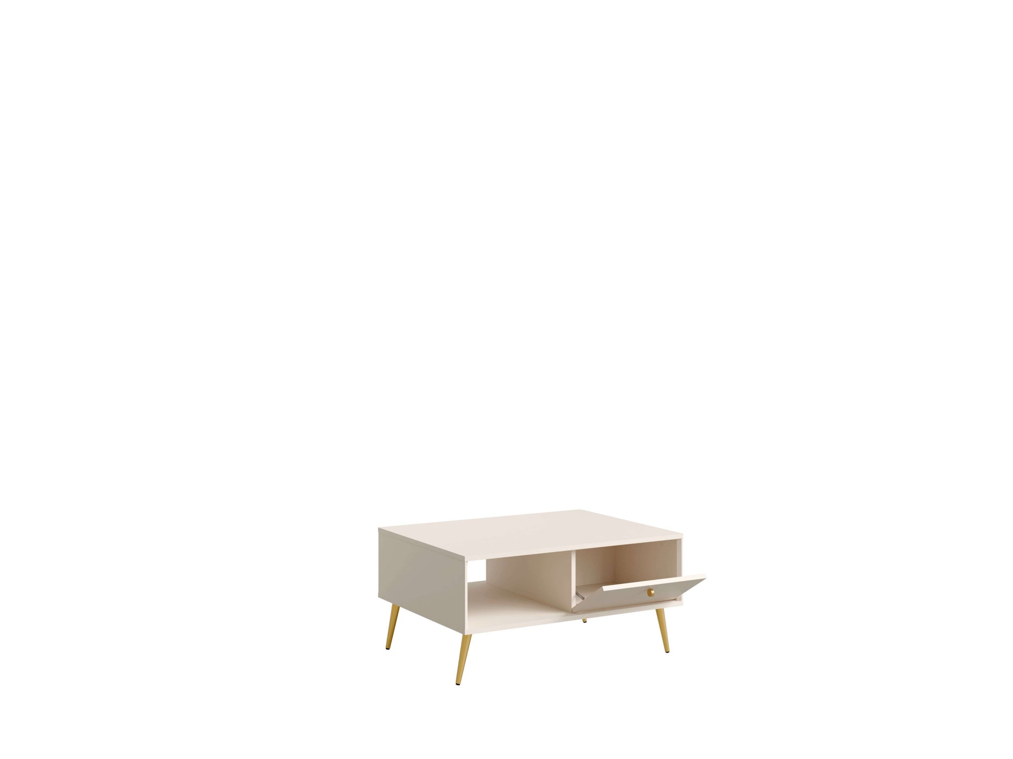 Home affaire Table basse »ROMELIS beige Kaffeetisch mit viel Stauraum, 87x66cm, modernes Design« pflegeleichter Beistelltisch mit zusätzlichen Aufbewahrungsschränken
