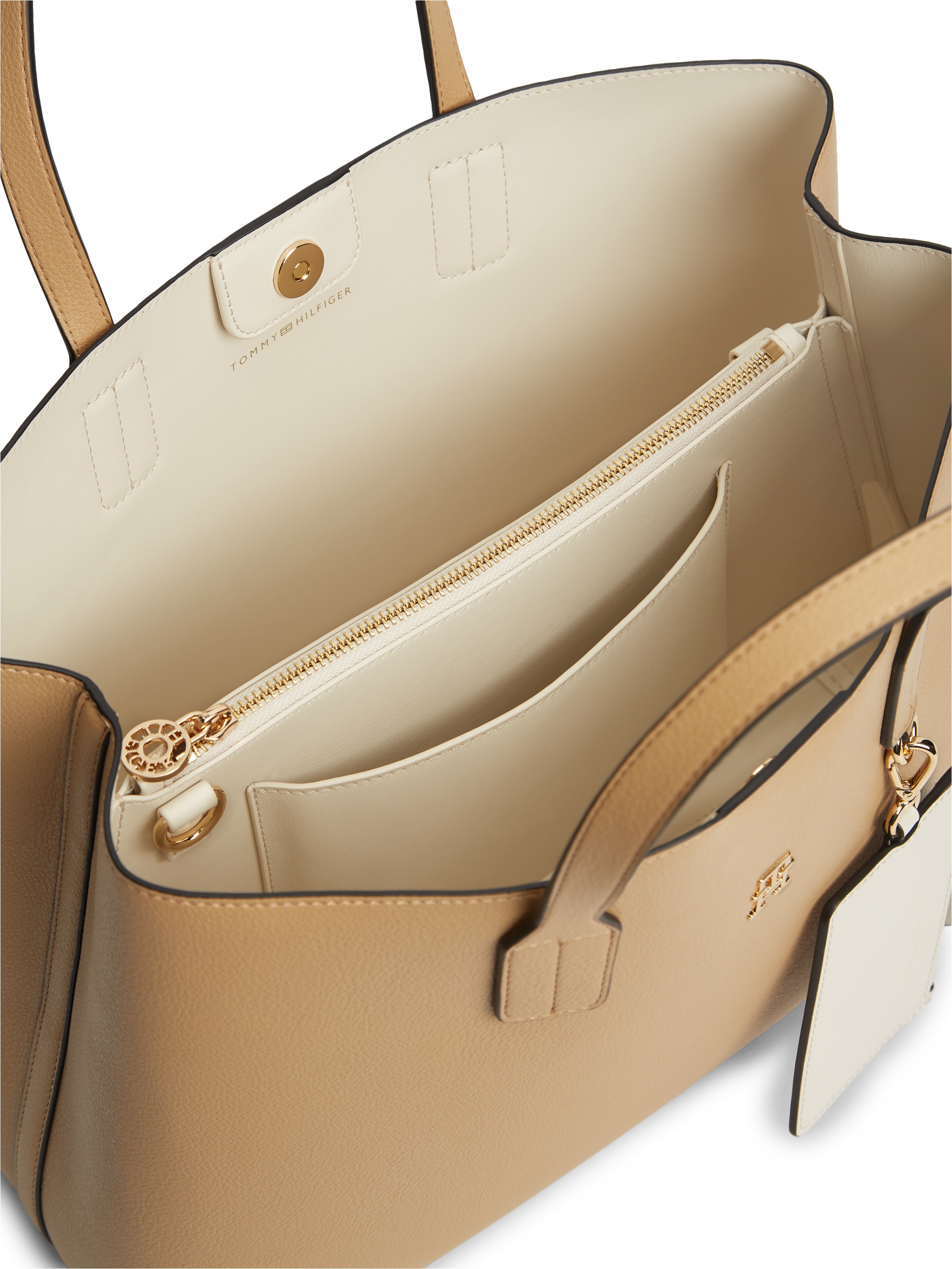 Tommy Hilfiger Sac à bandoulière »TH ICON SATCHEL« Damen Handtasche, Shopper, Satchel mit Taschenanhänger