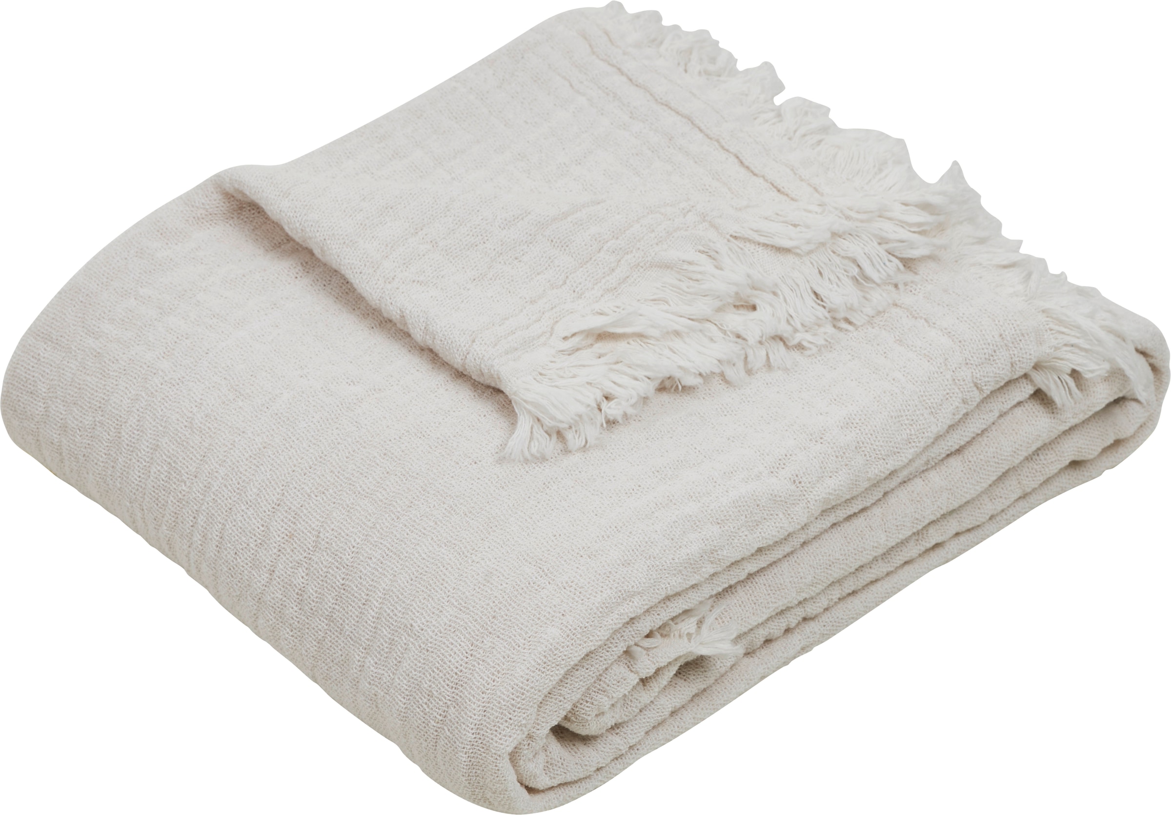 done.® Couverture en laine »LUMA« Musselin Optik