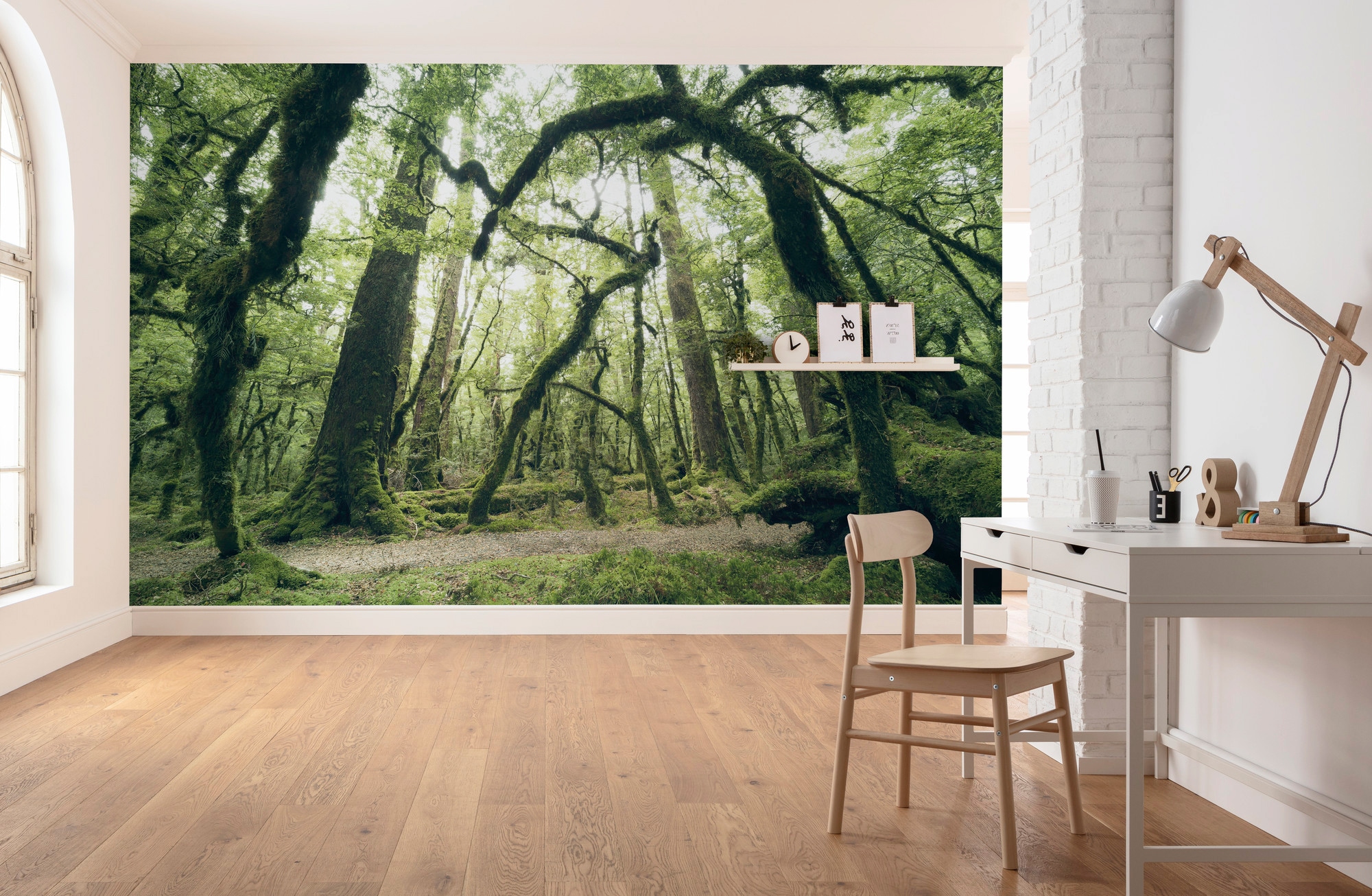 Komar Papier peint intissé »Digitaldruck Vlies -  Ancient Green - Grösse 450 x 280 cm« imprimé Wohnzimmer, Schlafzimmer