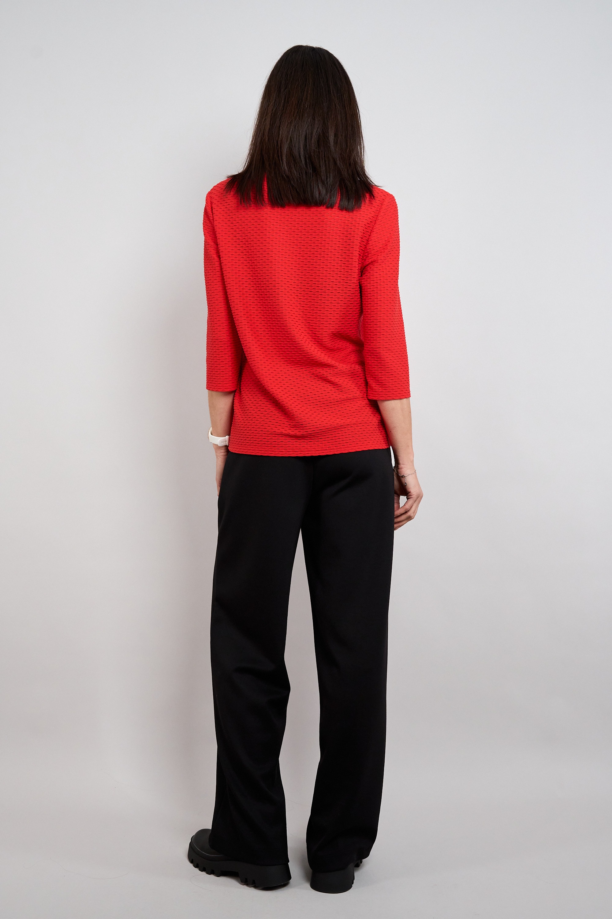 Seidel Moden 3/4-Arm-Shirt Shirt mit Struktur - Viskose/Stretch - MADE IN GERMANY