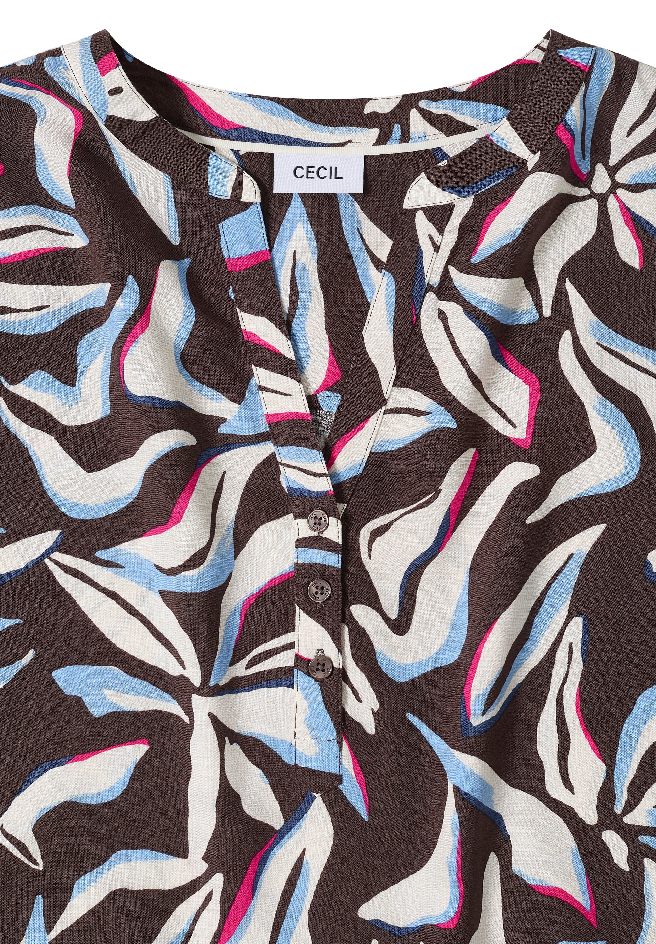 Cecil Blouse à pression Sommerbluse mit floralem Muster