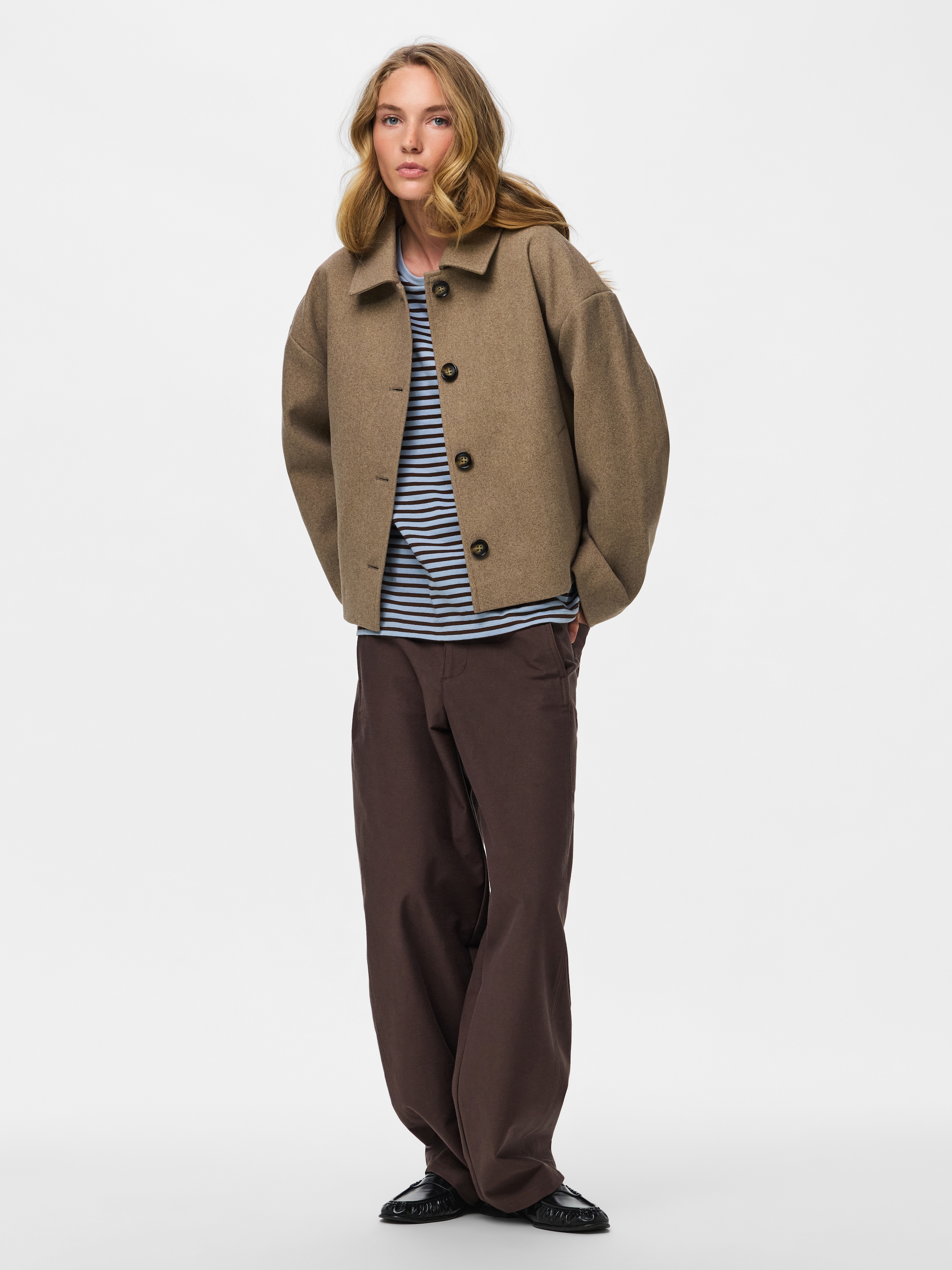 pieces Kurzjacke »PCAYA SHORT COAT NOOS BC« Kunstfaser