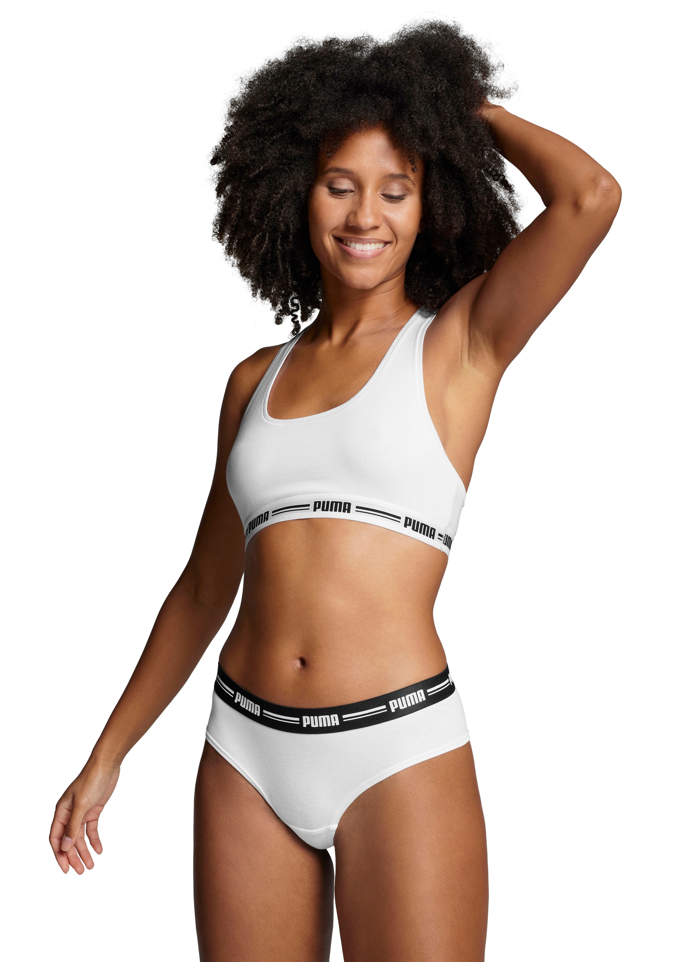 PUMA Slip brésilien »PUMA WOMEN BRAZILIAN 2P HANG« 2er Pack,  mit weichem Logobündchen