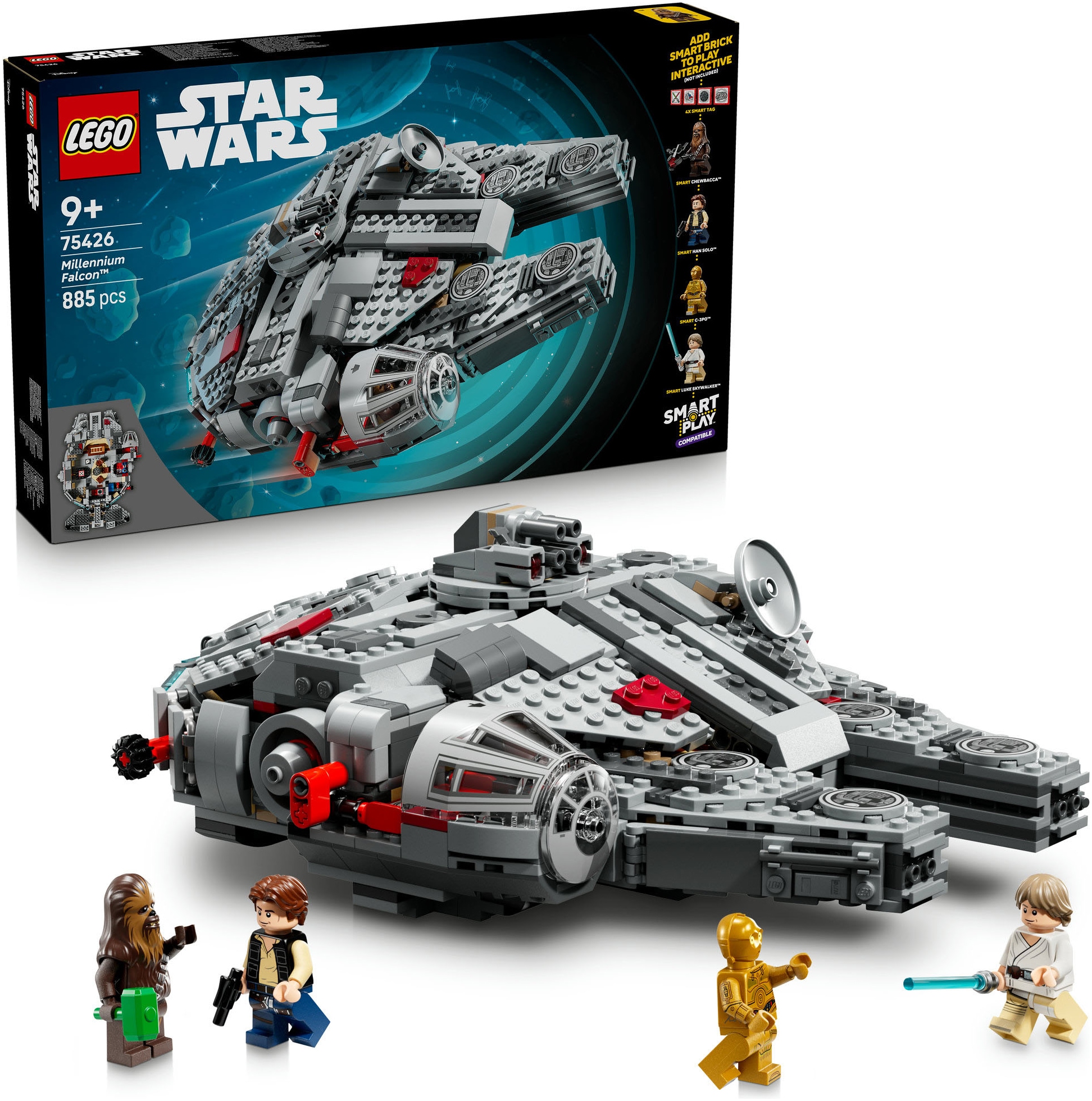 LEGO® Pions de construction »SMART Play: Millennium Falke (75426), LEGO Star Wars ™« Mit SMART Brick kombatibel (nicht im Lieferumfang enthalten)