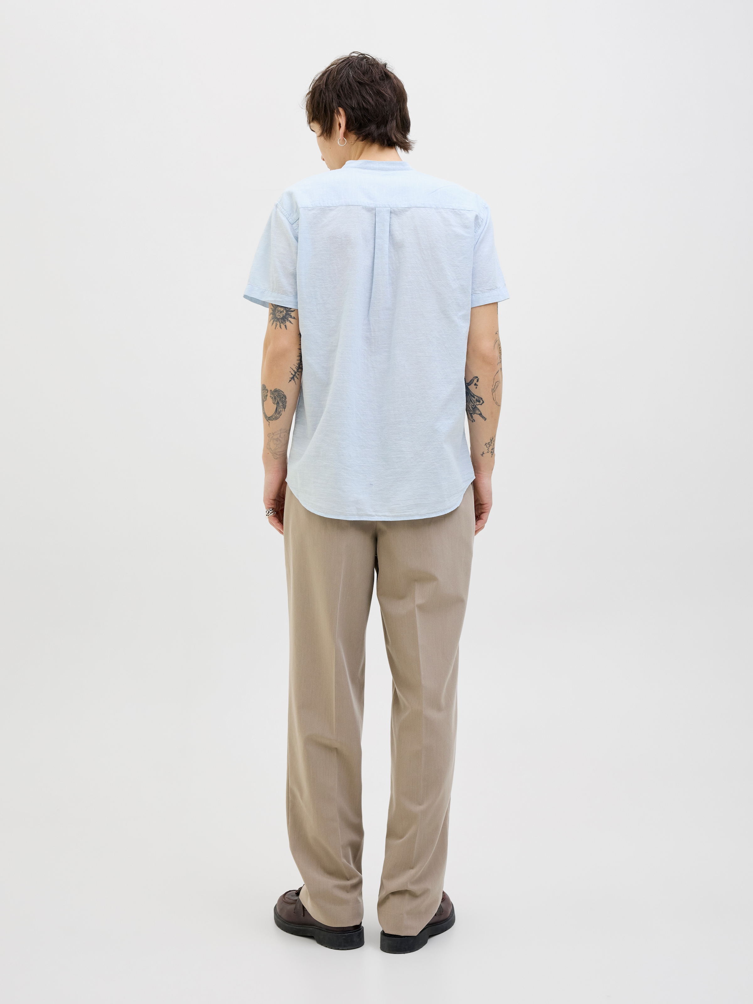 Jack & Jones Kurzarmhemd »JJESUMMER BAND SHIRT SS SN« mit Bandkragen