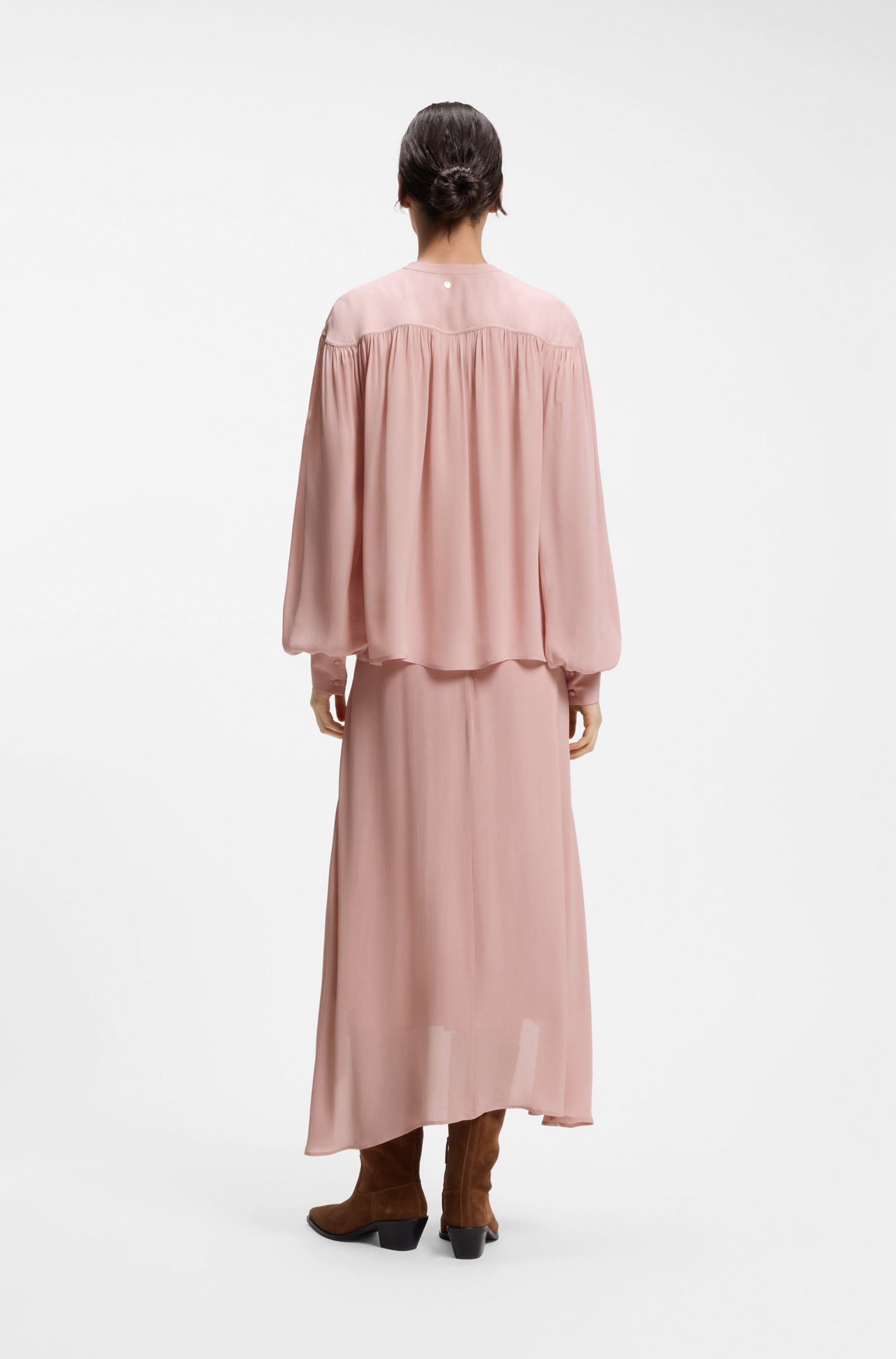 BOSS ORANGE Blouse à manches longues »Bethena Premium Damenmode« mit verdeckter Knopfleiste, Relaxed Fit