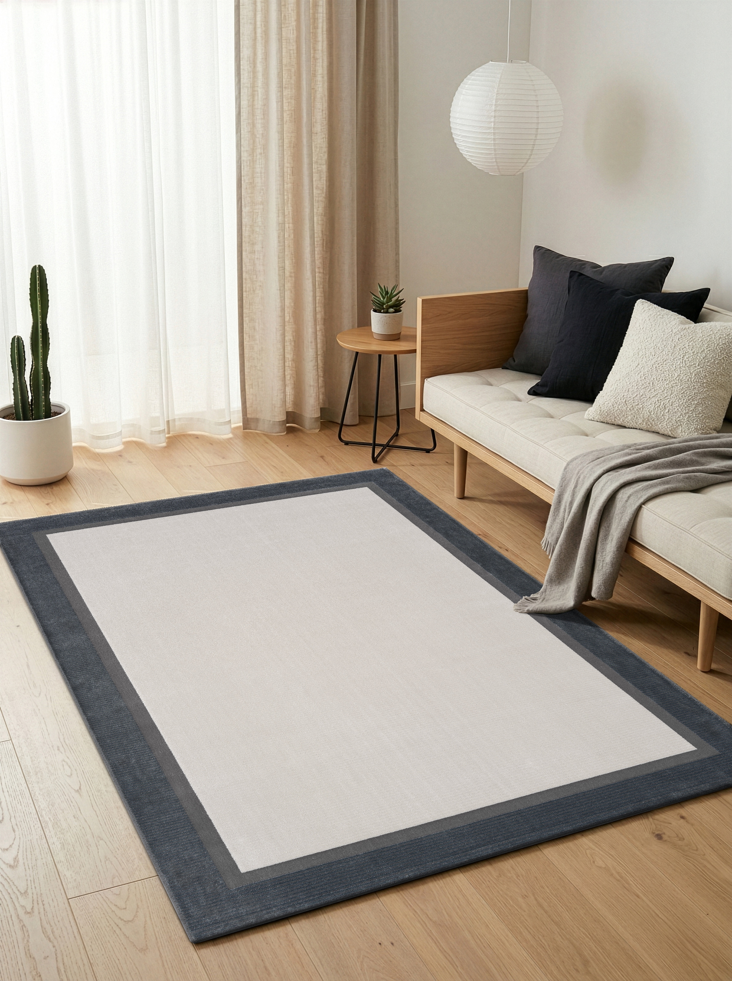 Calvin Klein home Teppich »Dark Pulse, mit Rahmen, Designerteppich« rechteckig 6 mm Höhe elegantes Design, Wohnzimmer, Schlafzimmer, Esszimmer