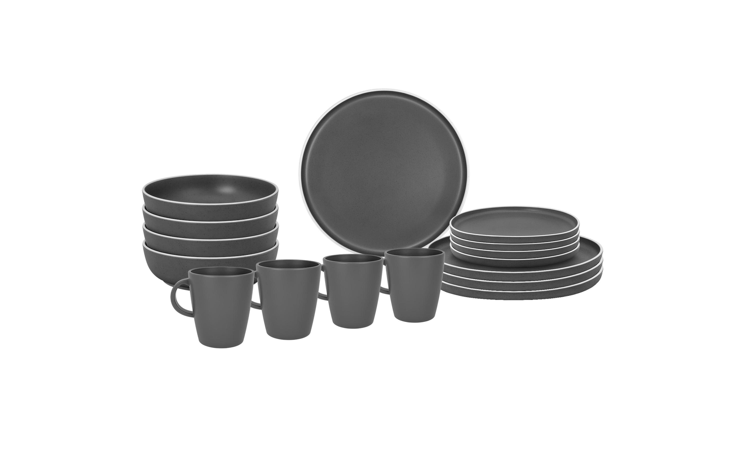 BRUNNER Geschirr-Set »Dolomit Grey 16-teilig«