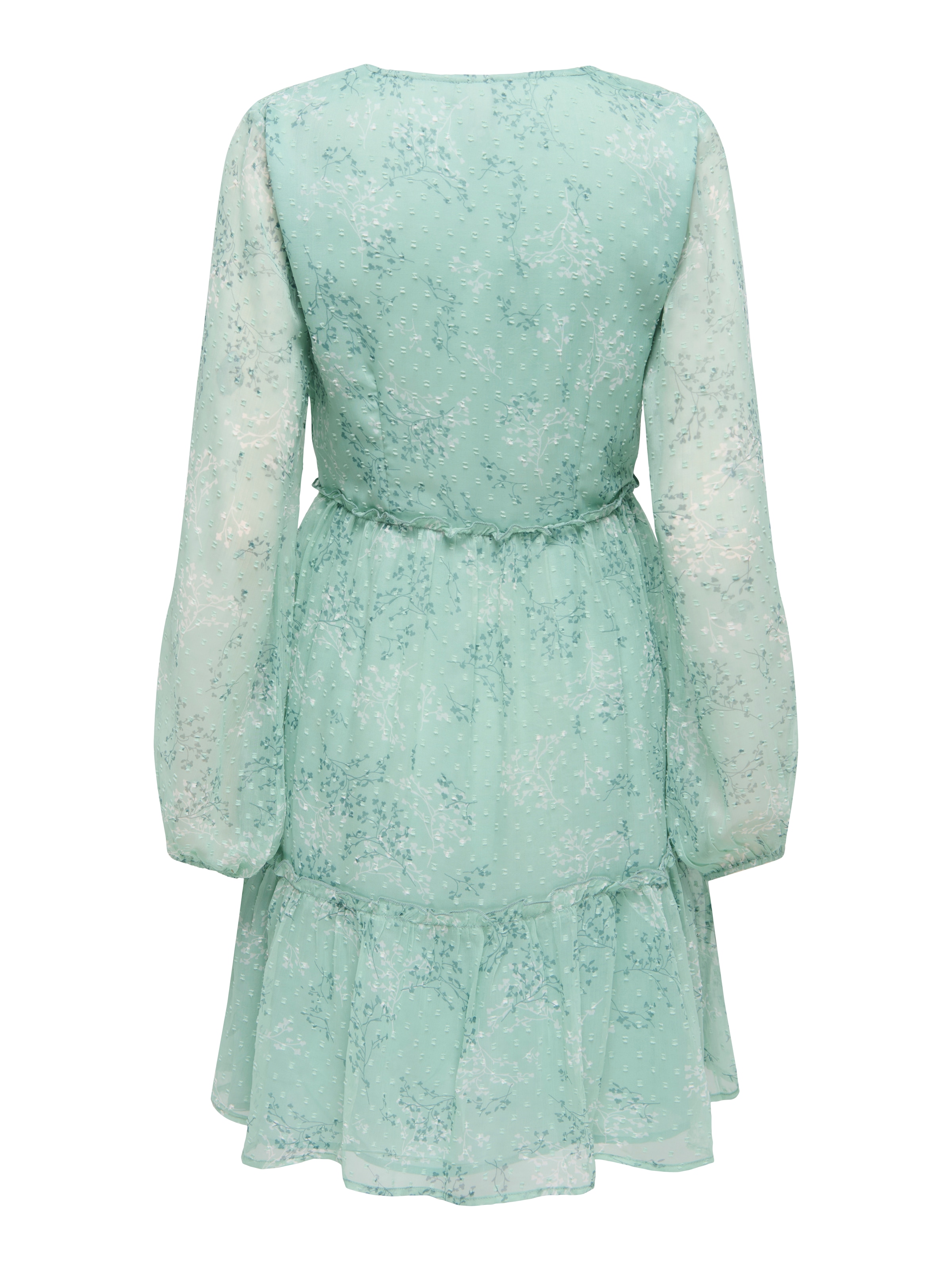 ONLY Robe en mousseline de soie »ONLTESSA-CERA ELIZA L/S DRESS WVN CS« fibre synthétique, coupe régulière, col en V