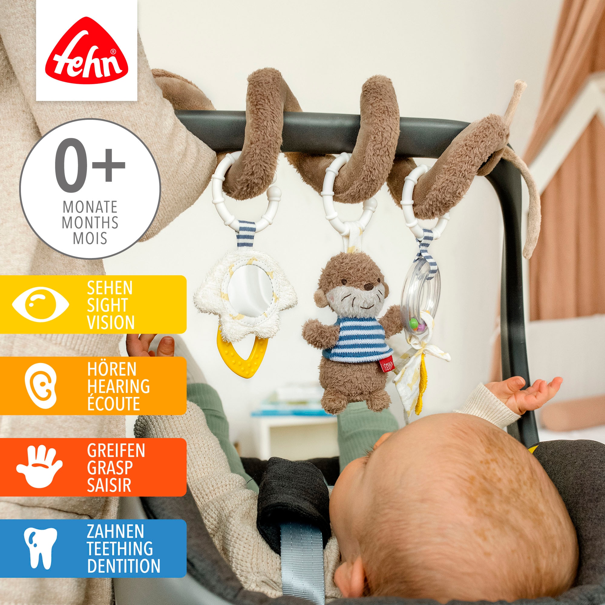Fehn Greifspielzeug »Otter Theo, Activity-Spirale Otter«
