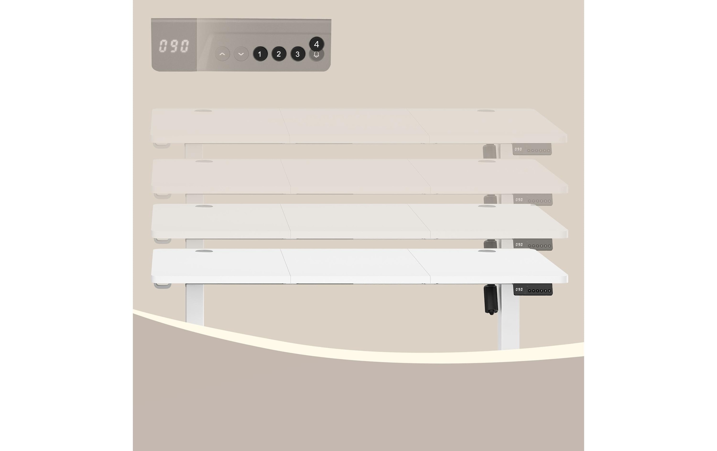 VASAGLE Bureau »Height-Adjustable Desk«