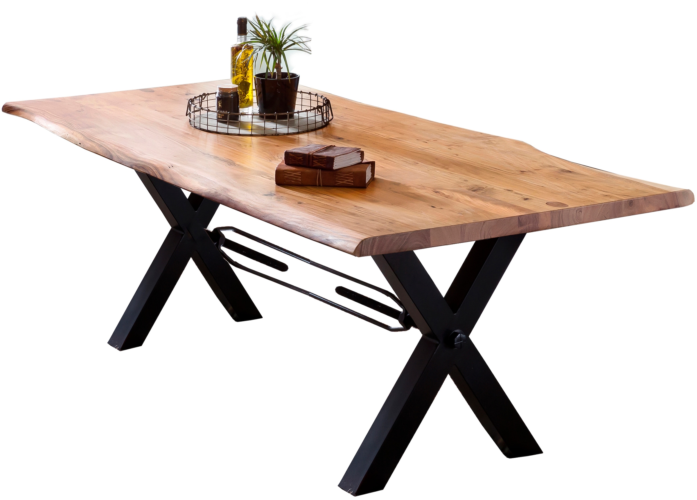 SIT Plateau de table »Manavgat aus massiver Akazie mit natürlicher Baumkante« 1 cuis tlg. Plateau en bois d'acacia de 56 mm d'épaisseur avec chant naturel comme sur l'arbre