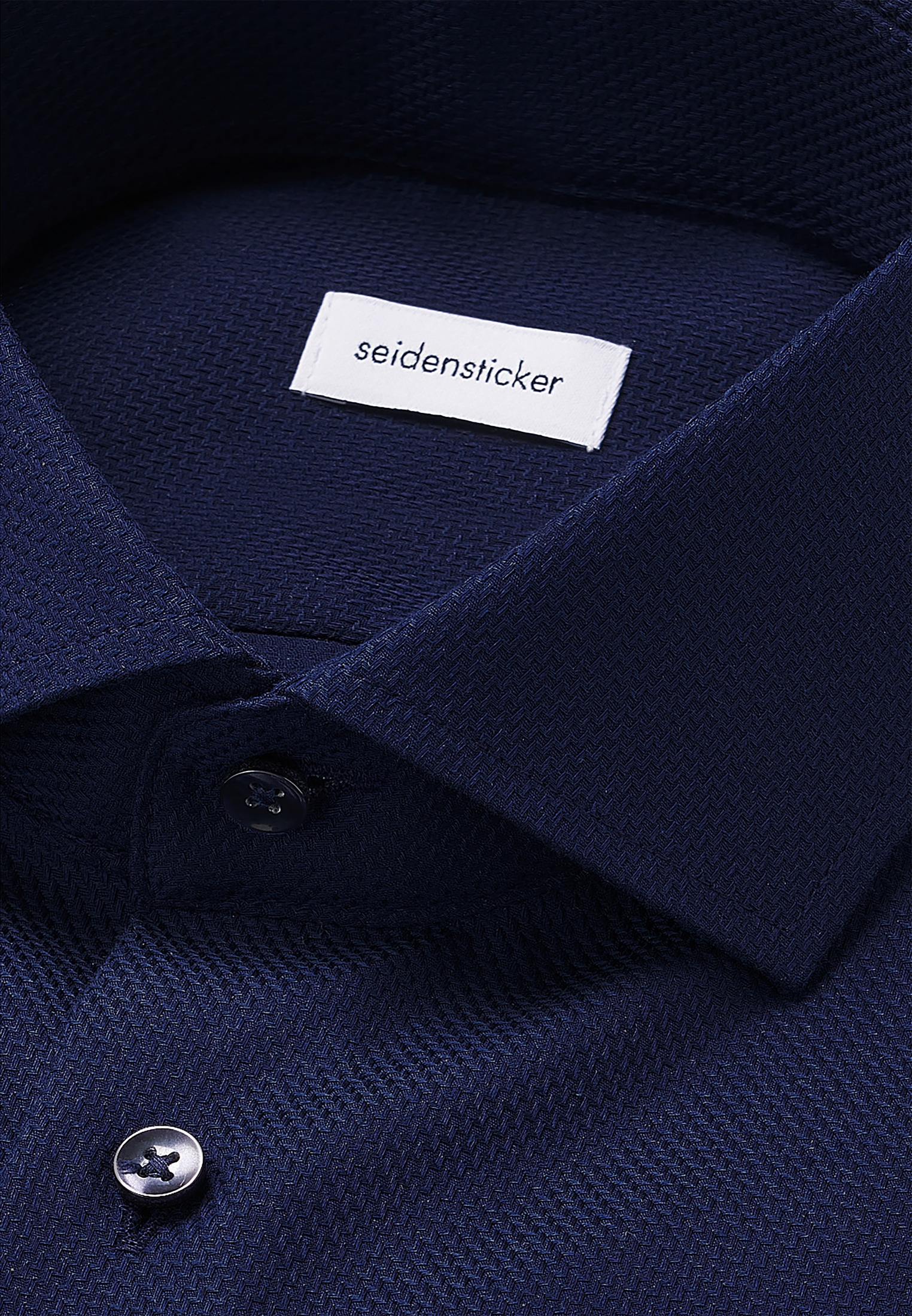 seidensticker Businesshemd »Schwarze Rose« Slim 1/1 Kentkragen Struktur