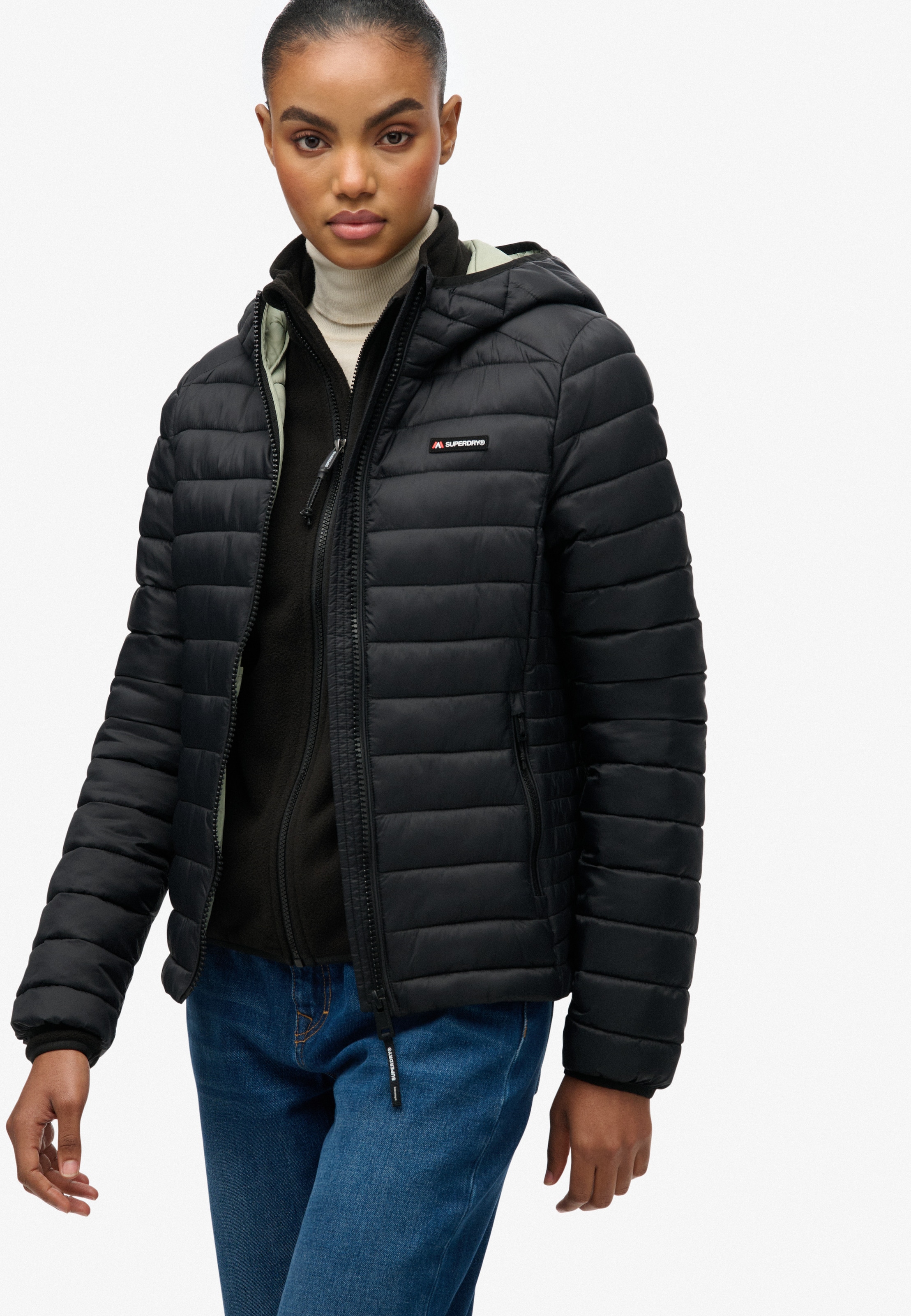 Superdry Steppjacke »HOODED FUJI LITE PADDED JACKET« mit Kapuze