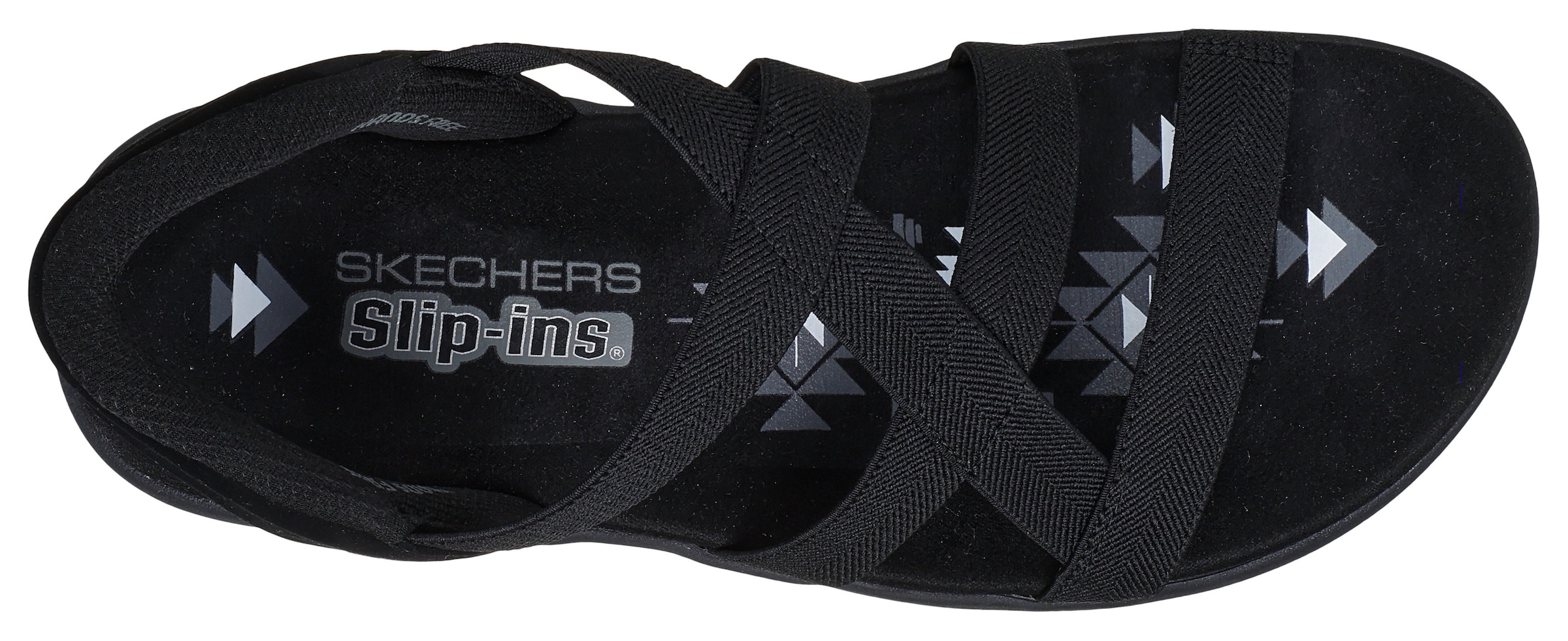 Skechers Sandale »REGGAE SLIM-STRETCH FLEX«  Flats, Trekking Sandale mit Slip-ins Funktion