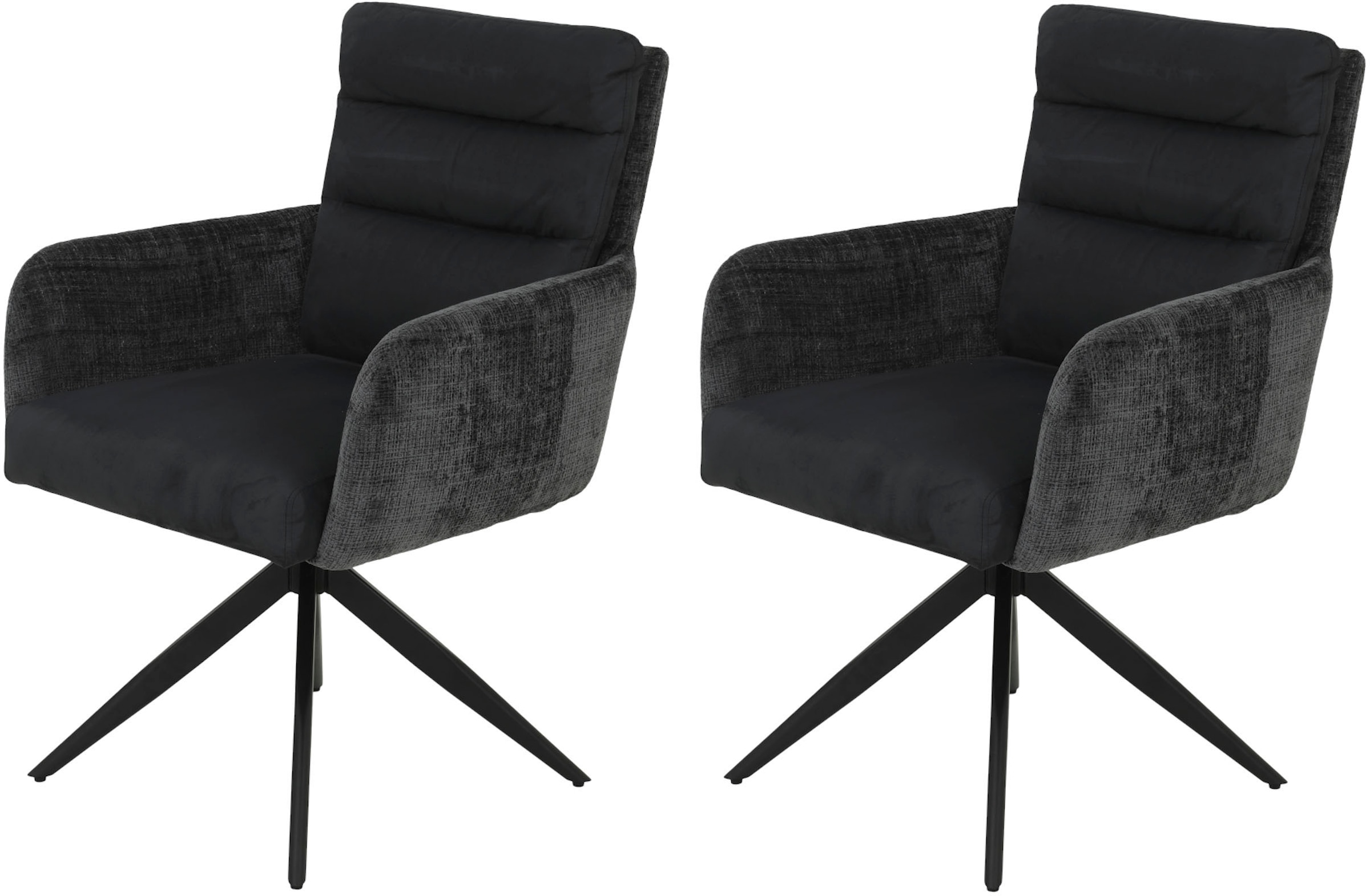 HELA Chaise avec accoudoirs »LEANDRA mit Auto-Return« (Set) 2 cuisKomfortsitz mit Federkern, Esszimmerstuhl drehbar