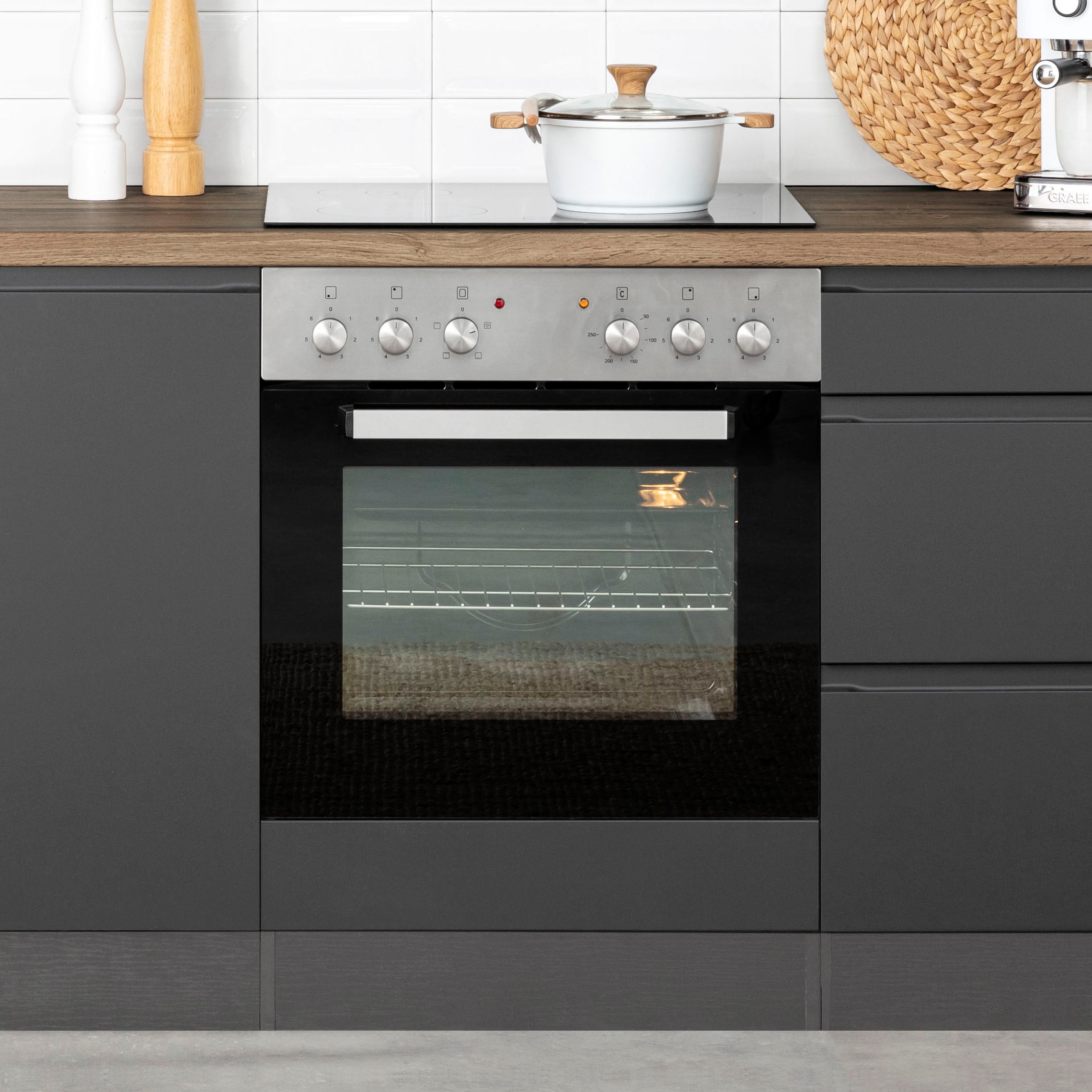 KOCHSTATION Armoire encastrée pour cuisinière »KS-Bruneck« Armoire d’encastrement pour cuisinière >>Bruneck<< 60 cm de large, façades MDF de qualité