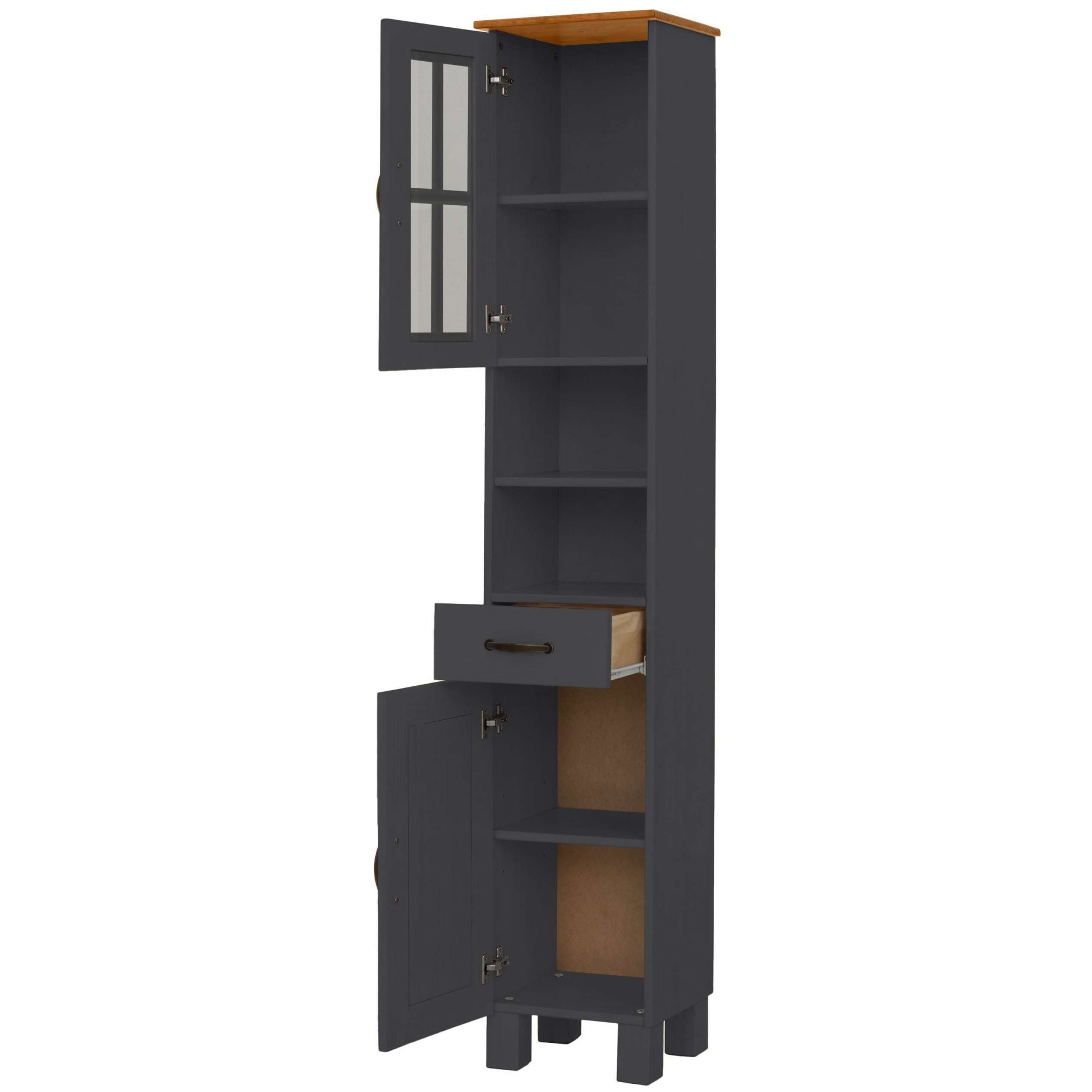 Home affaire Hochschrank »Rodby« FSC®-zertifiziertes Massivholz, Breite 33cm, Höhe 180cm