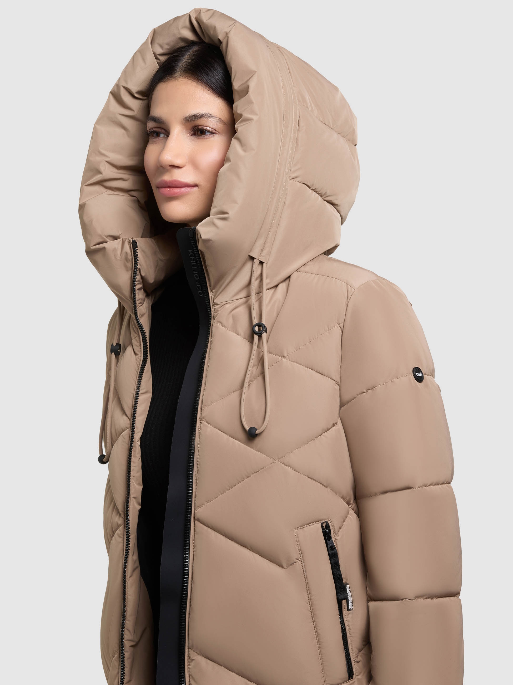 khujo Steppmantel »LINARI« innenliegender Stehkragen, elastische Bündchen am Ärmelfutter