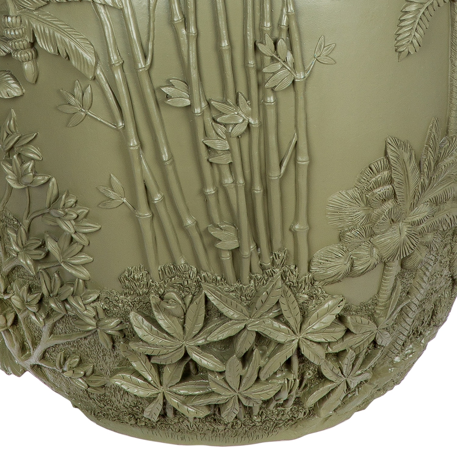 GILDE Vase de sol »Bodenvase bauchig Jungle grün H. 55,5 cm« vase de sol, motif animalier, motif végétal, exotique, style jungle
