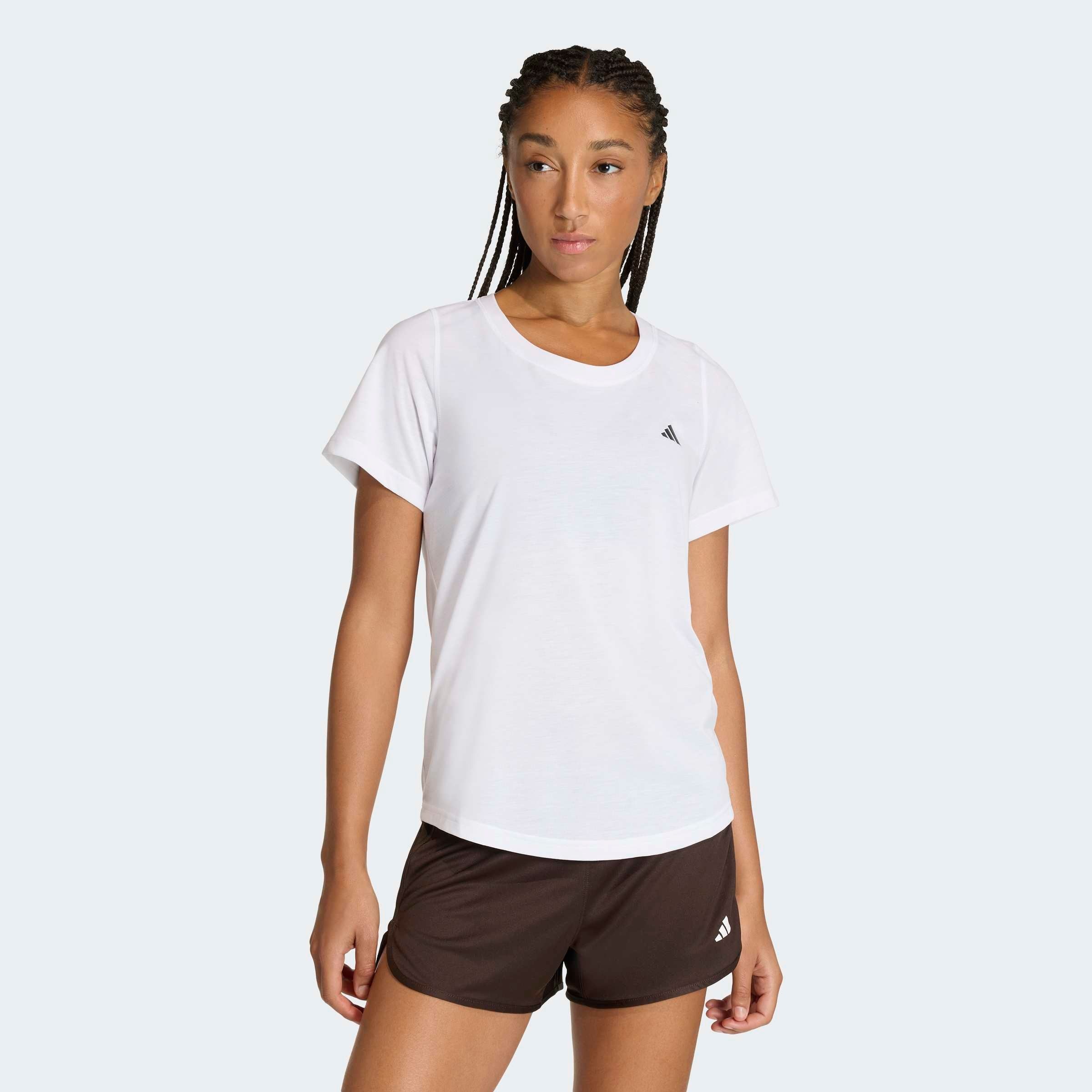 adidas Performance T-shirt »WORKOUT ESSENTIALS MIT TIEFEM AUSSCHNITT« pour un look sportif au quotidien et à l'entraînement, sans fermeture