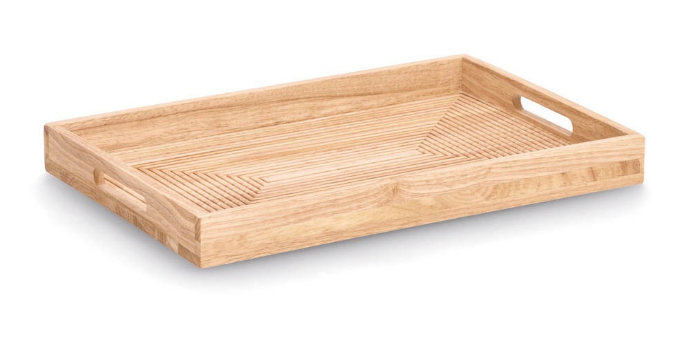 Zeller Present Servierplatte »Stripes« Gummibaumholz FSC zertifiziert