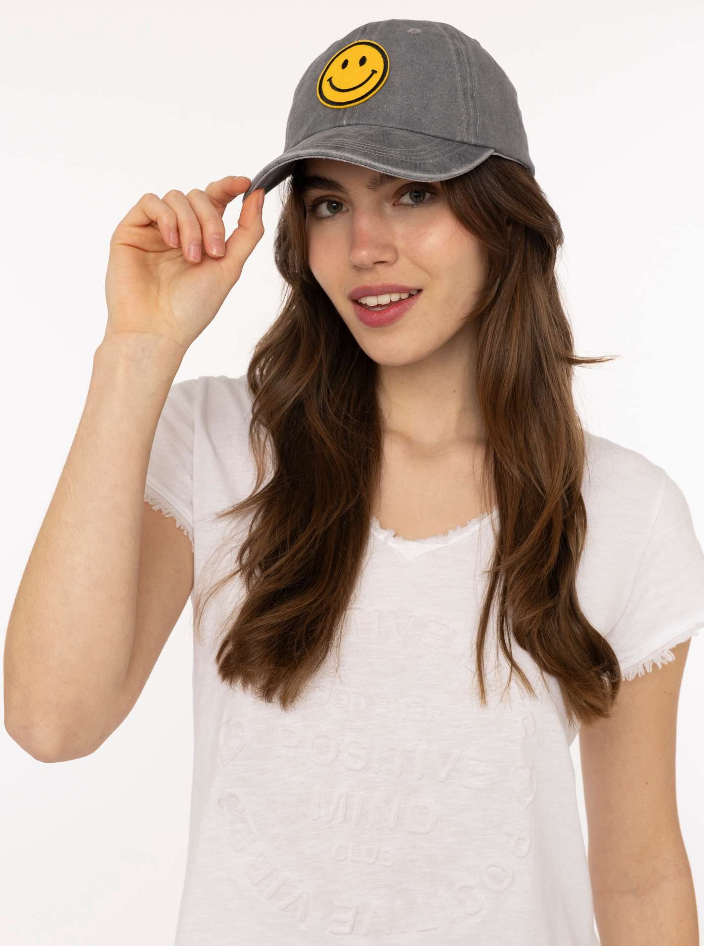 Zwillingsherz Baseball Cap »"Face"« mit fröhlichem Patch, justierbar