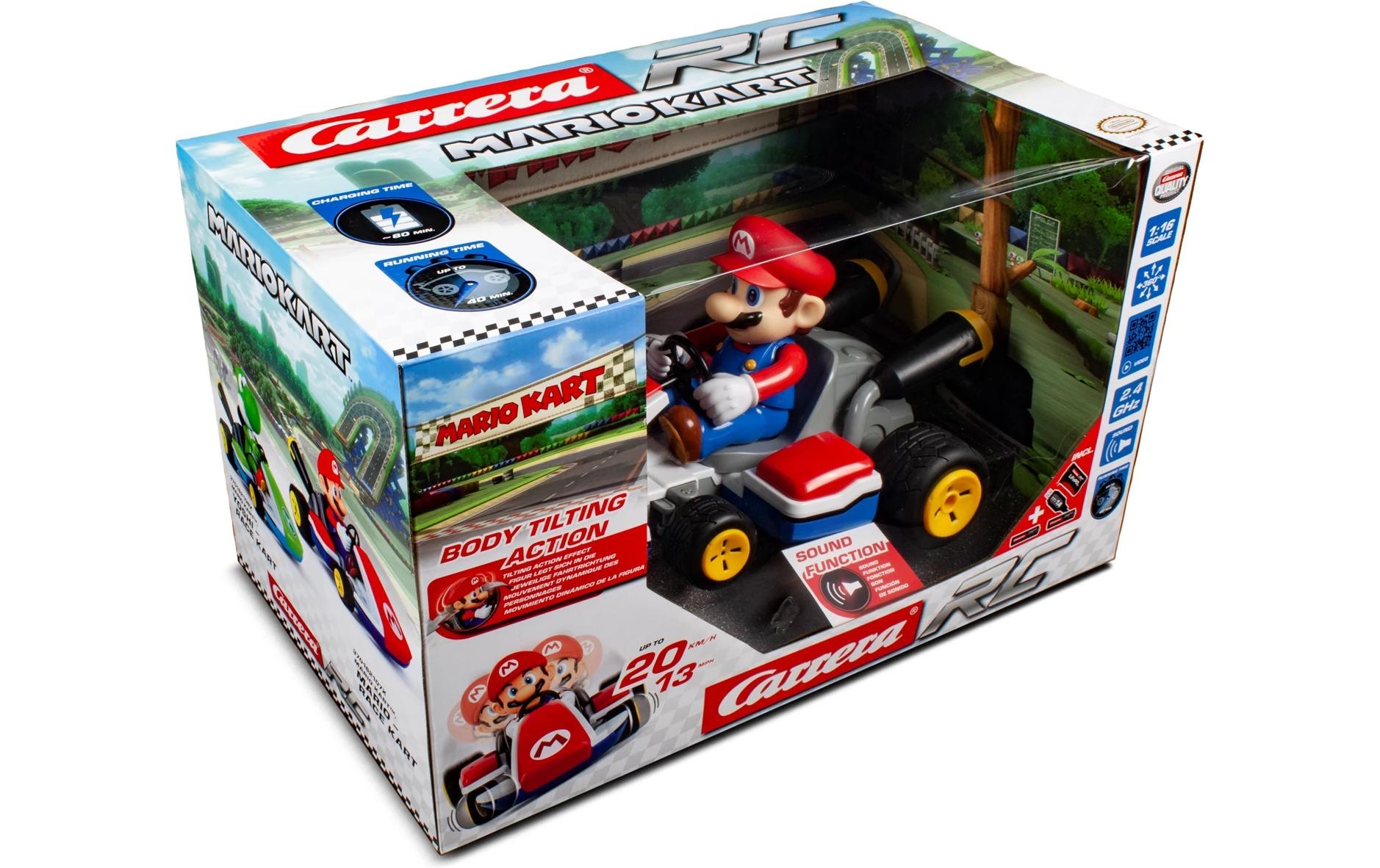   Voiture RC »Carrera RC RC Mario Kart Mario 1:16 2,4 GHz Full Function« Ferngesteuertes Fahrzeug 1:16 mit Soundeffekten