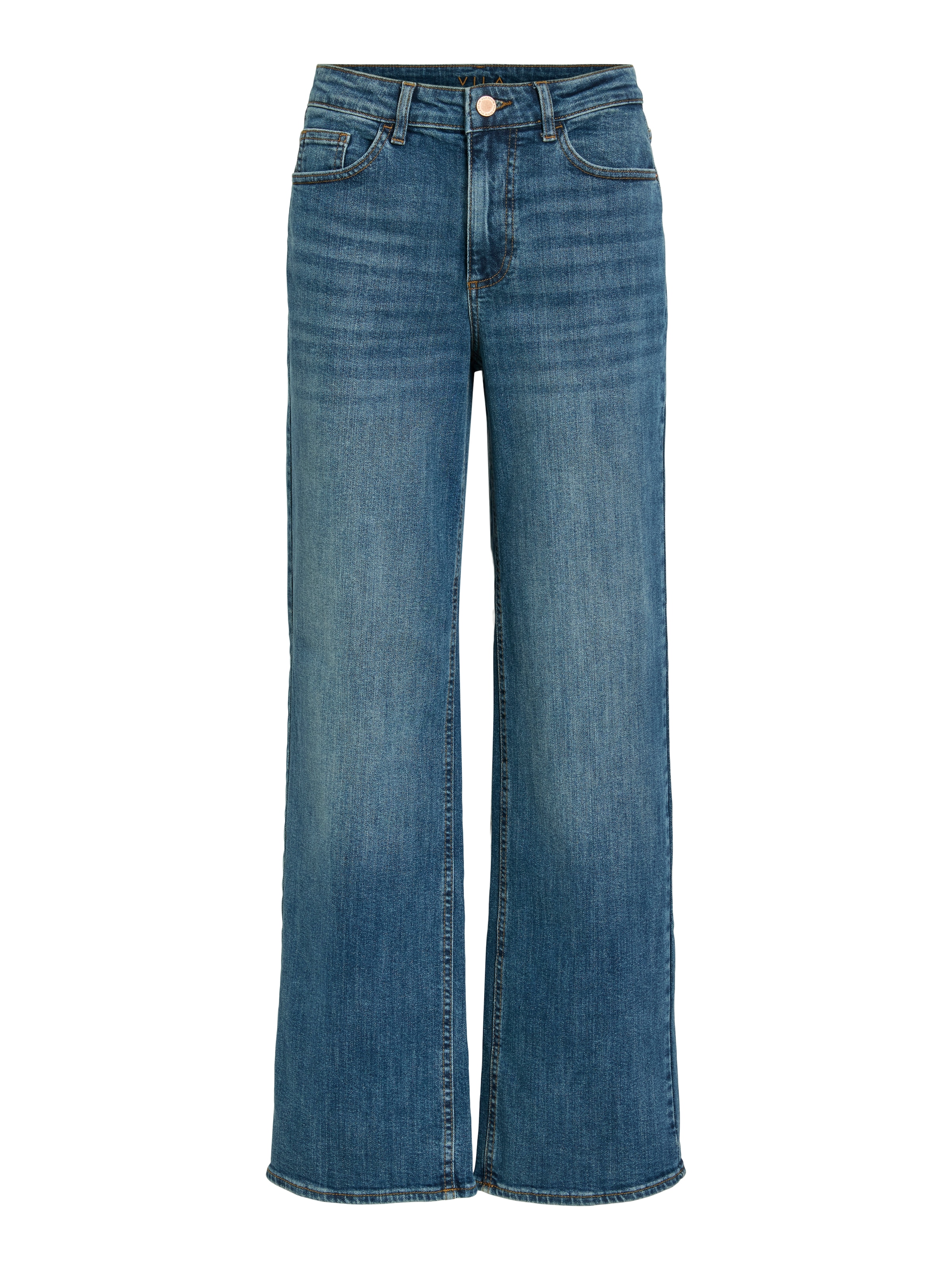 Vila Jeans droit »VILISA RW STRAIGHT JEANS ROS - NOOS« Mélange de coton, taille normale, coupe droite
