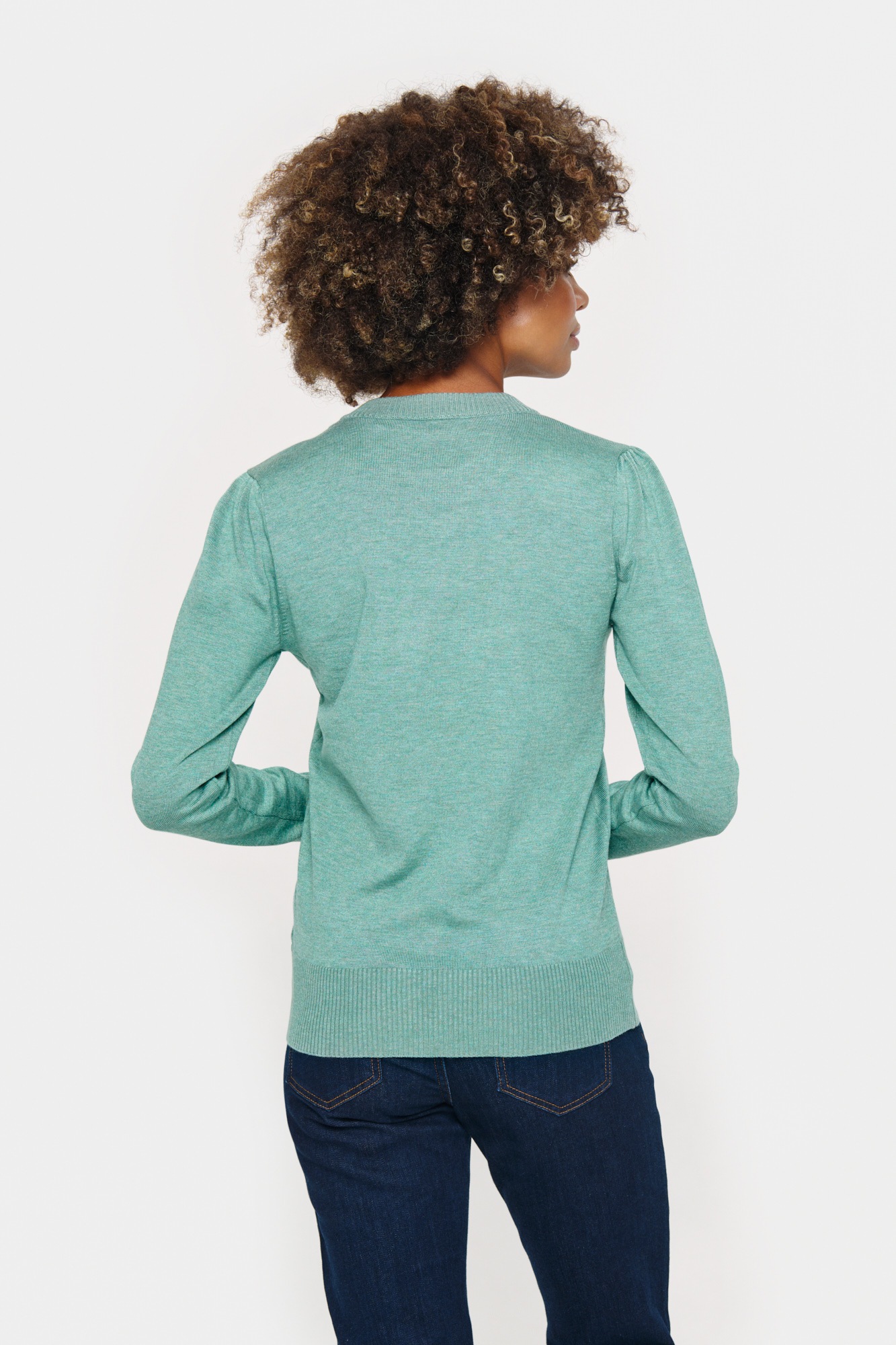 Saint Tropez Pull à col rond »MilaSZ« Mélange de viscose, coupe régulière