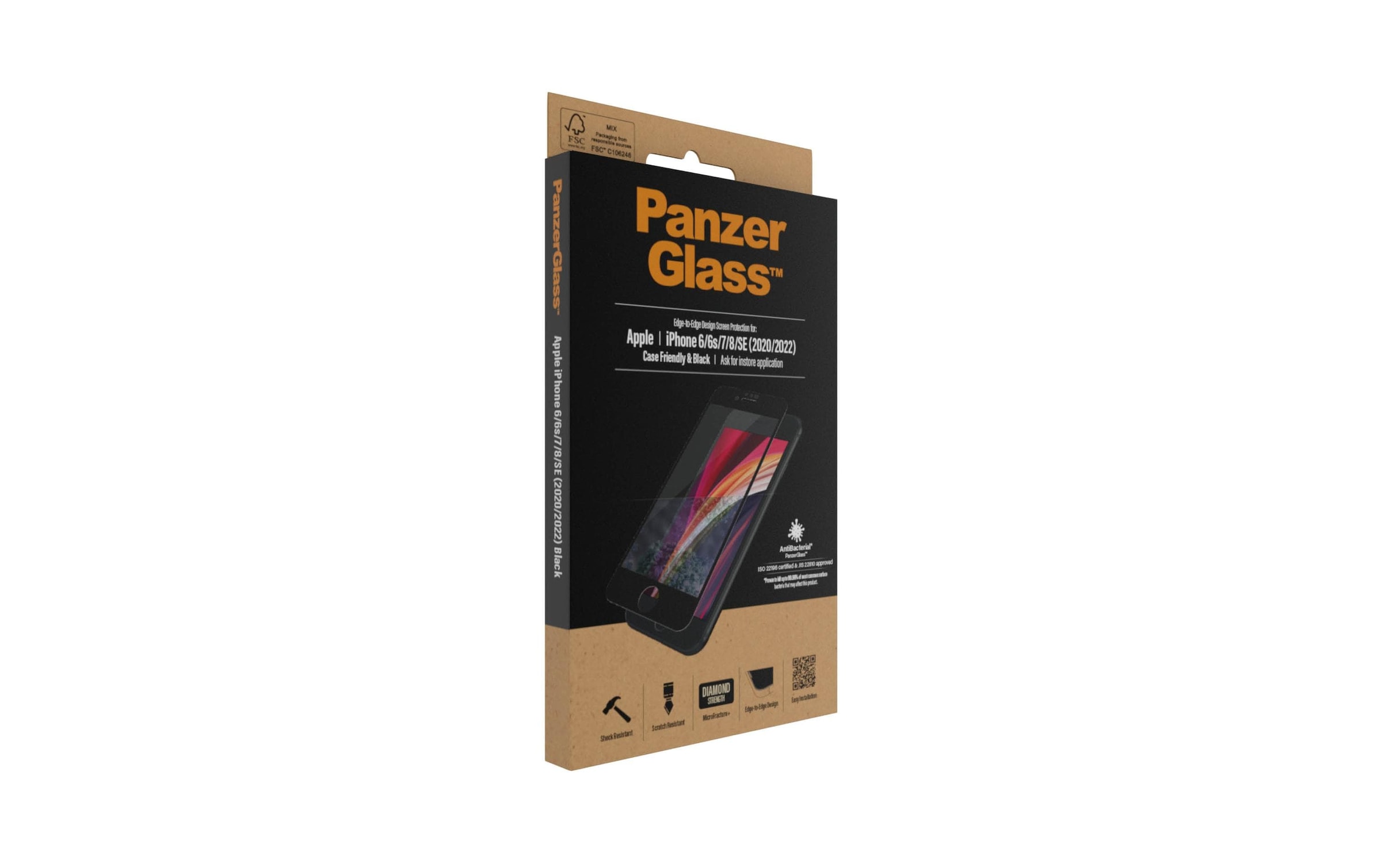 PanzerGlass Schutzfolie »Case« 100% bis an den Rand deckend, Mit Rahmen