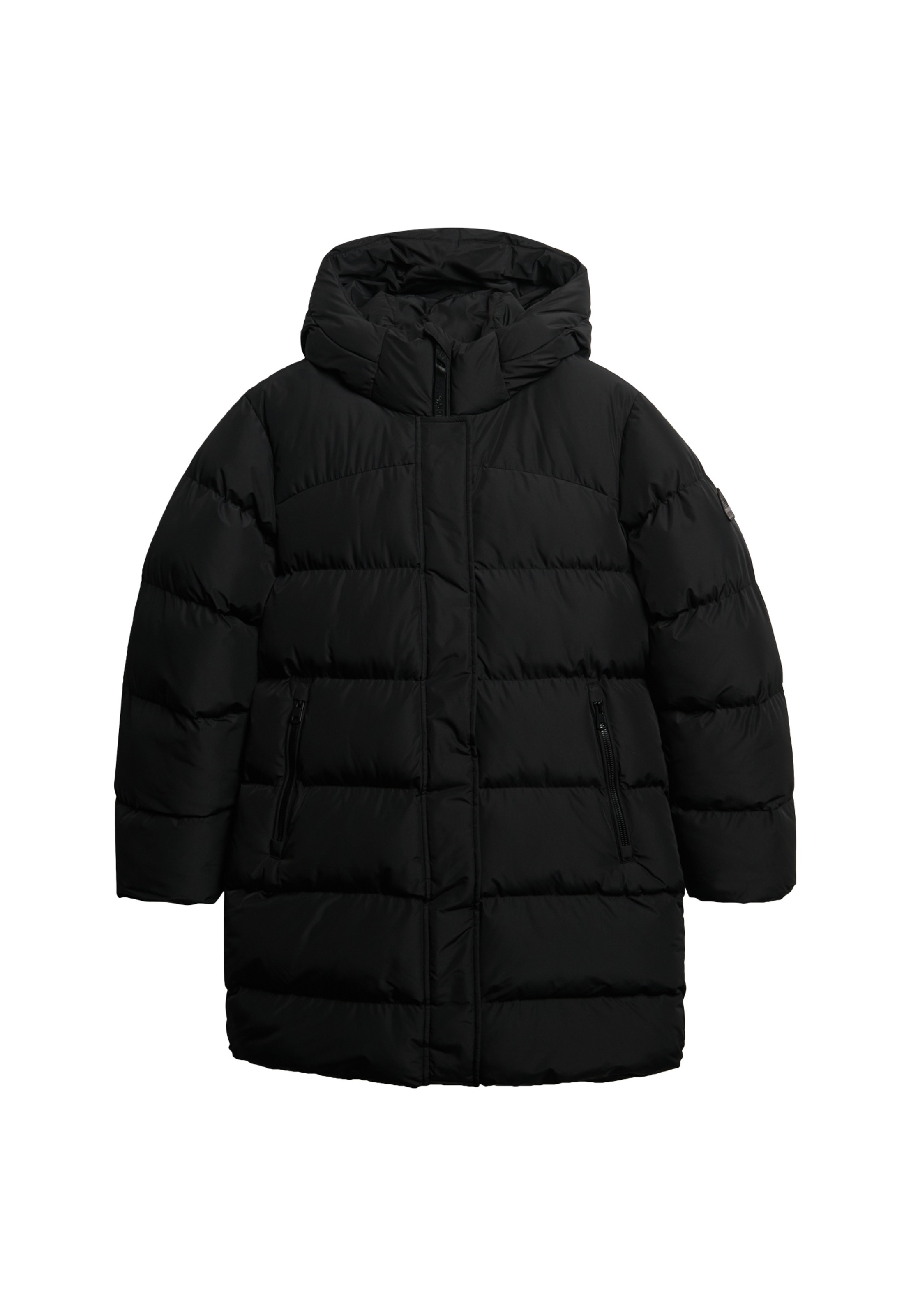 Superdry Steppjacke »HOODED SPORTS PUFFER MID JKT« mit Kapuze