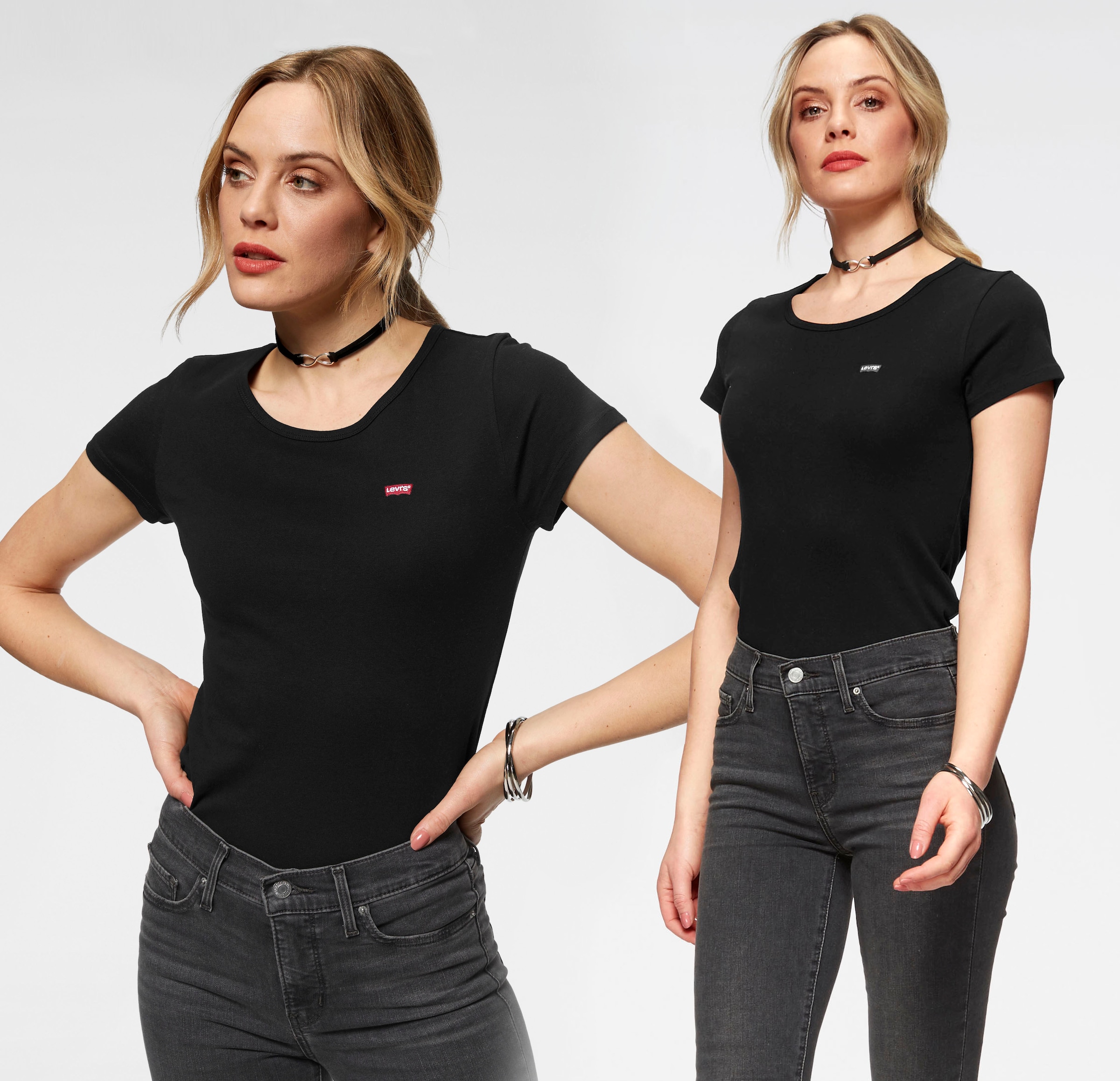 Levi's® T-Shirt »Mini-Logo« Packung, 2 Stk. mit kleiner Markenlogo-Stickerei auf der Brust