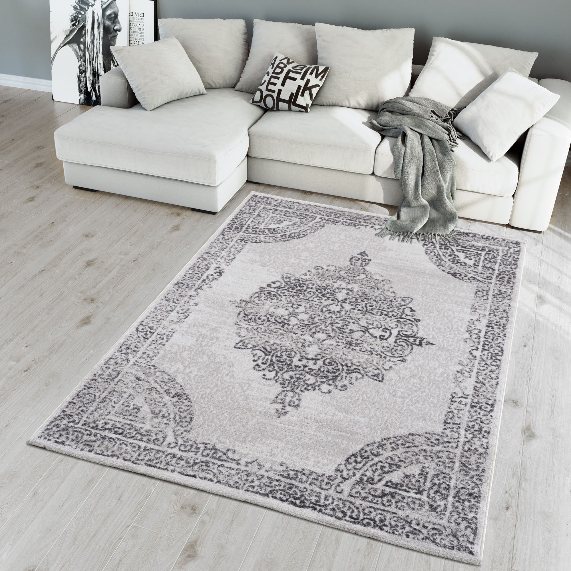 Sanat Tapis »Evra 7001« Rectangulaire 22 mm Höhe Wohnzimmer, Kurzflor, modern, Läufer