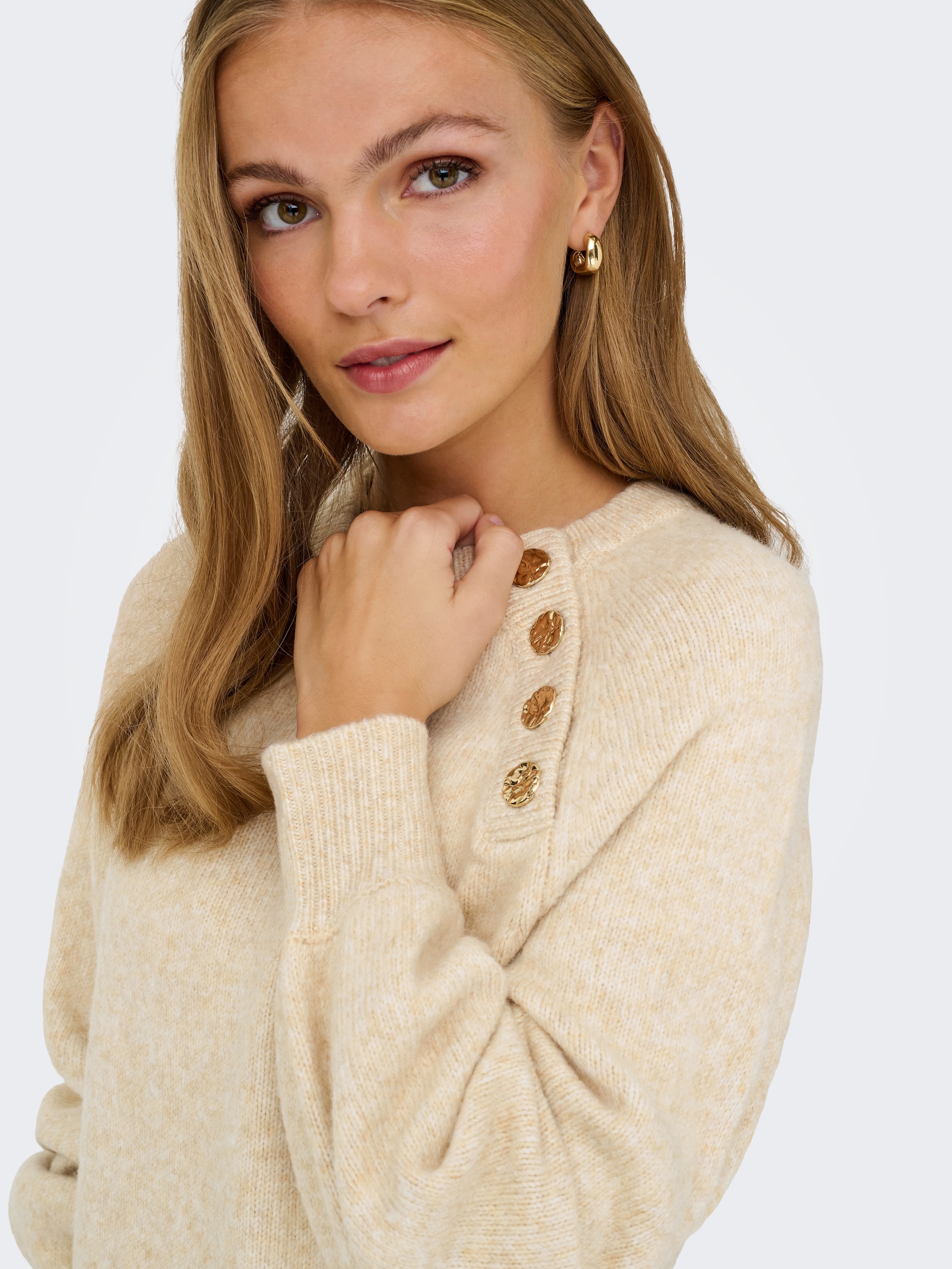 ONLY Midikleid »ONLEMMA LIFE LS BUTTON ONEC DRESS CC KNT« Sommerkleid