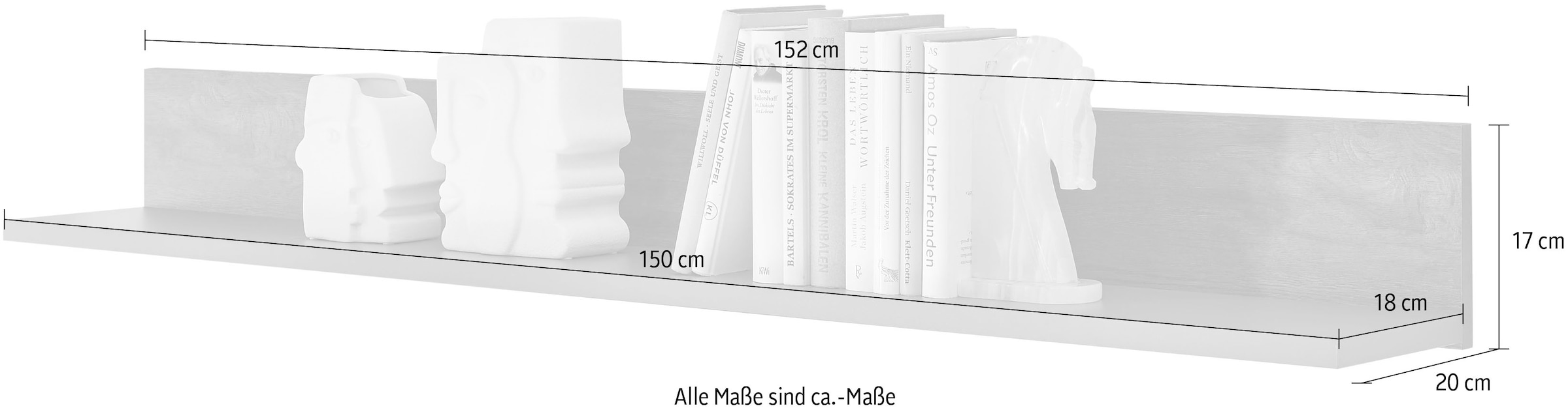Home affaire Étagère murale »LARGO« Breite ca. 152 cm