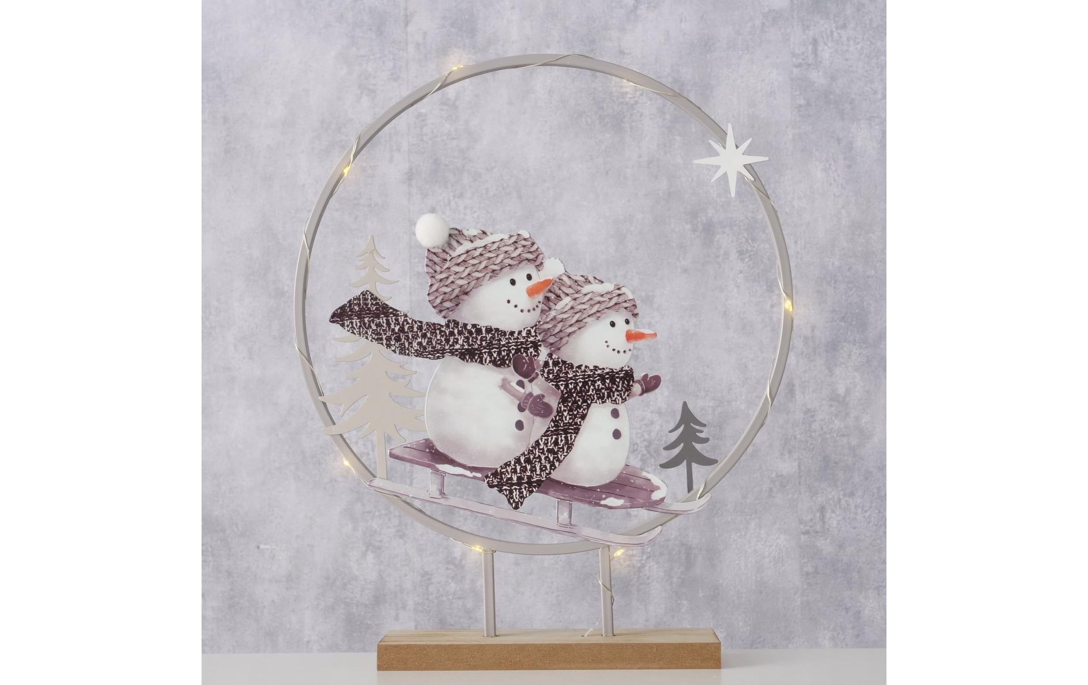 BOLTZE Weihnachtsfigur »Frosty MDF/Eisen, 36 cm«